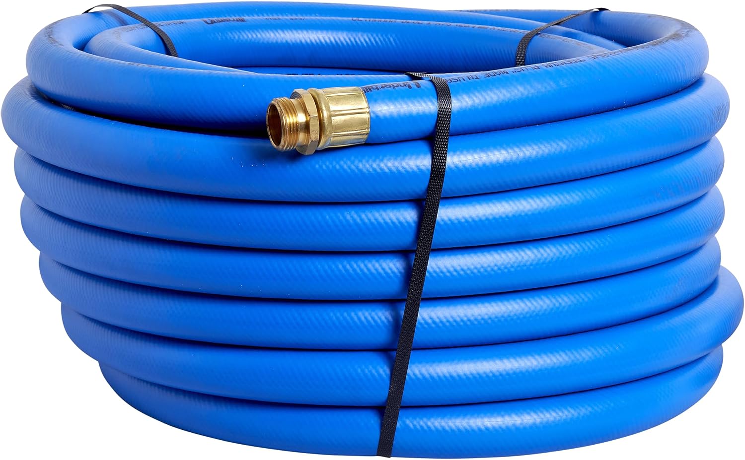 UltraMax Commercial Garden Water Hose 50 ft, Lightweight, Flexible, Anti-Kink, All Weather, 1200 psi, H75-050B, 3/4 Inch x 50 ft, Blue