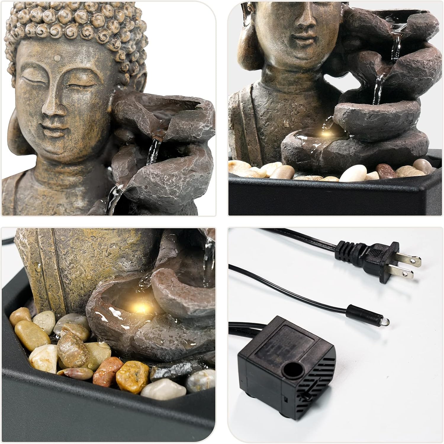 Resin LED Indoor Water Fountains | Office, Home Relocation Gifts