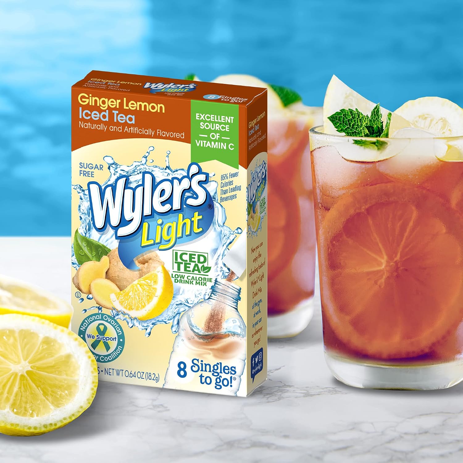 Wyler’s Light Singles To Go Drink Mix, Cherry Limeade, 8 Count (Pack of 3)