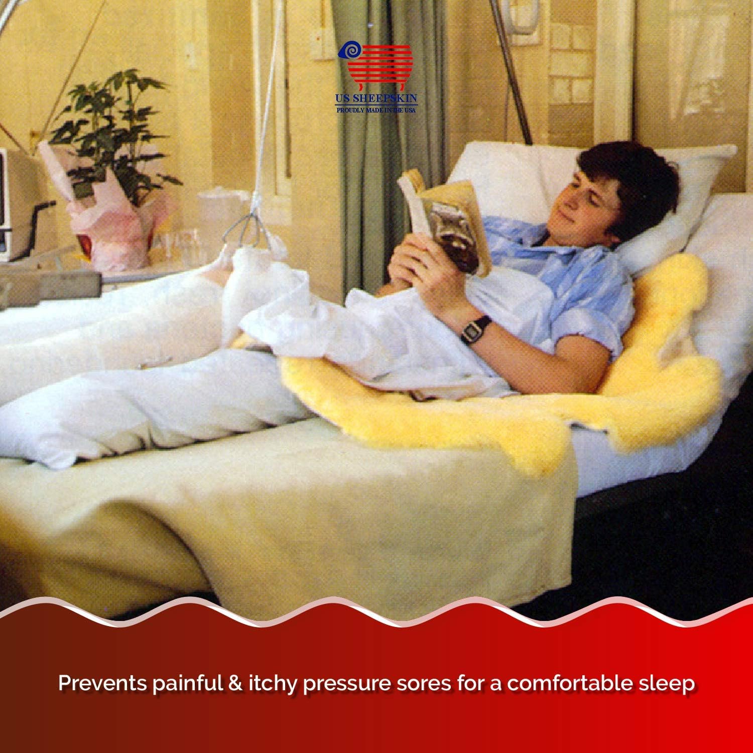 Medical Sheepskin Pelt Pads for Bedsores and Pressure Sores, Large Size (38” x 24” x 1”) | Large Size