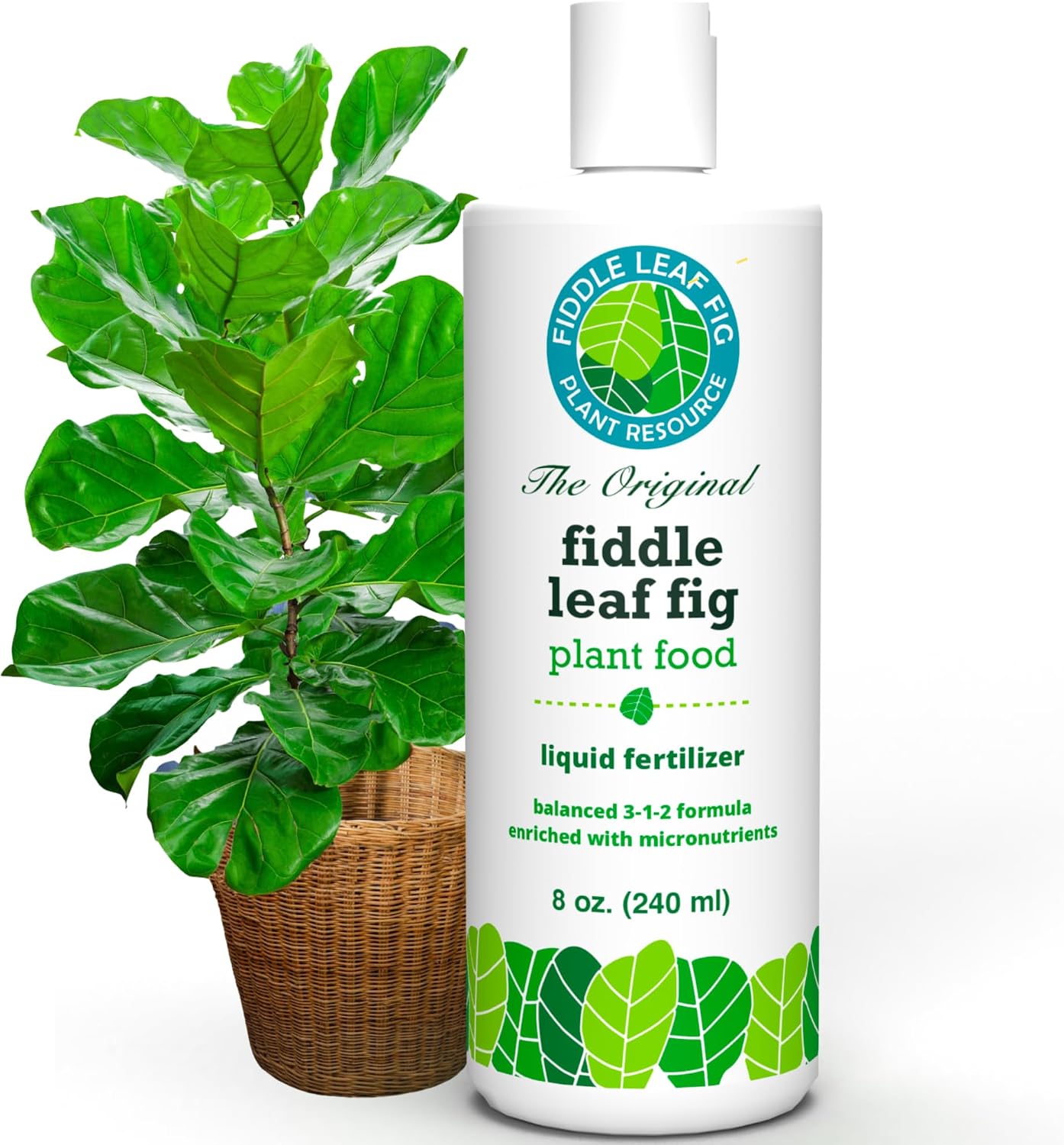 Fiddle Leaf Fig Plant Food, 3-1-2 NPK Liquid Fertilizer for Ficus, 8 oz