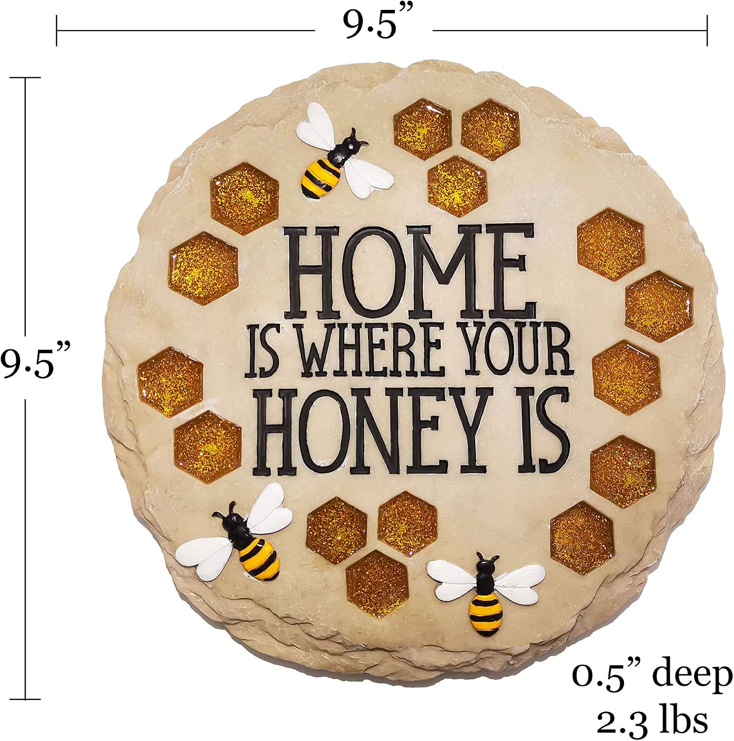 Spoontiques - Garden Décor - Nut House Stepping Stone - Decorative Stone for Garden