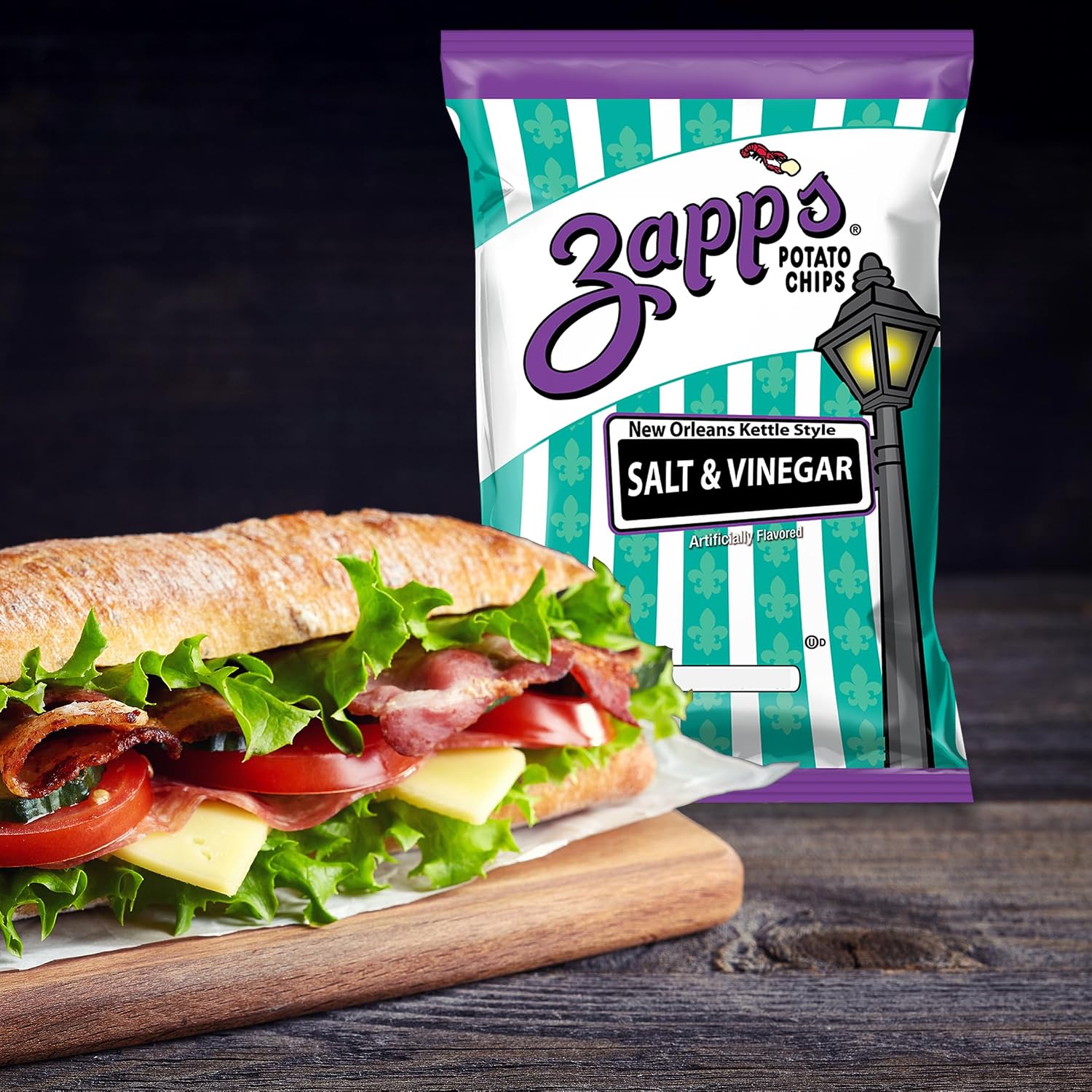 Zapp’s New Orleans Kettle-Style Potato Chips Hotter n Hot Jalapeno Flavor (2 oz Bags, 25 Count), Crunchy Chips with a Spicy Kick, Perfect On-The-Go, Gluten Free Snack