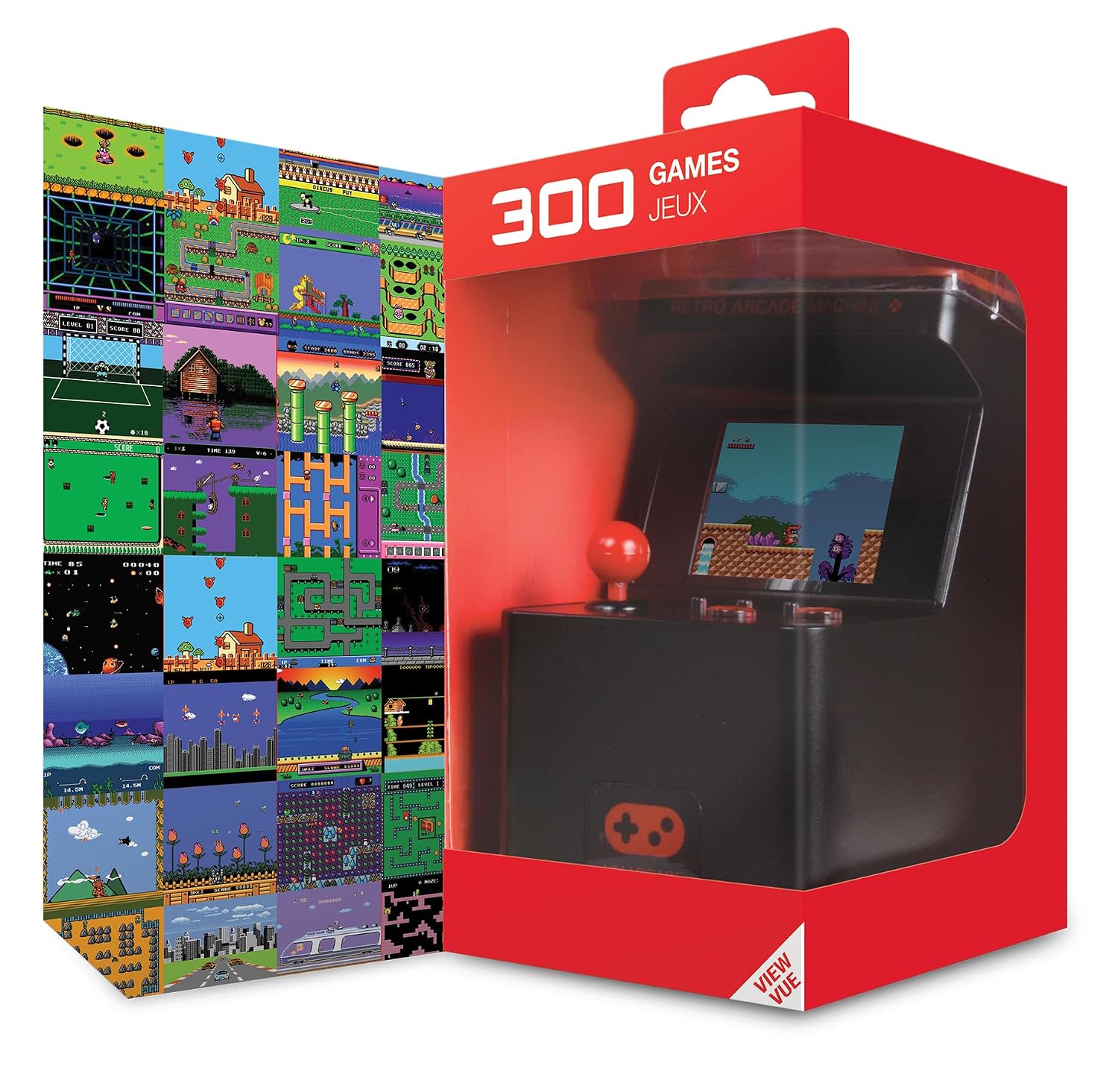 My Arcade Retro Arcade Machine X Mini Arcade: 300 Retro Style Games, 5.75 Inch Tall, AA Battery Powered, 2.5 Inch Color Display