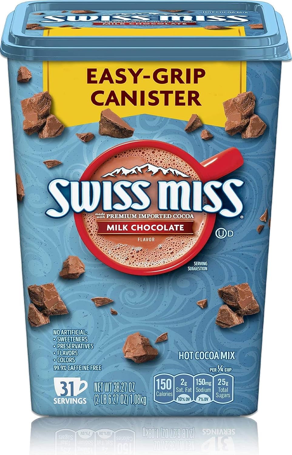 Swiss Miss Milk Chocolate Flavored Hot Cocoa Mix, 38.27 oz. Canister