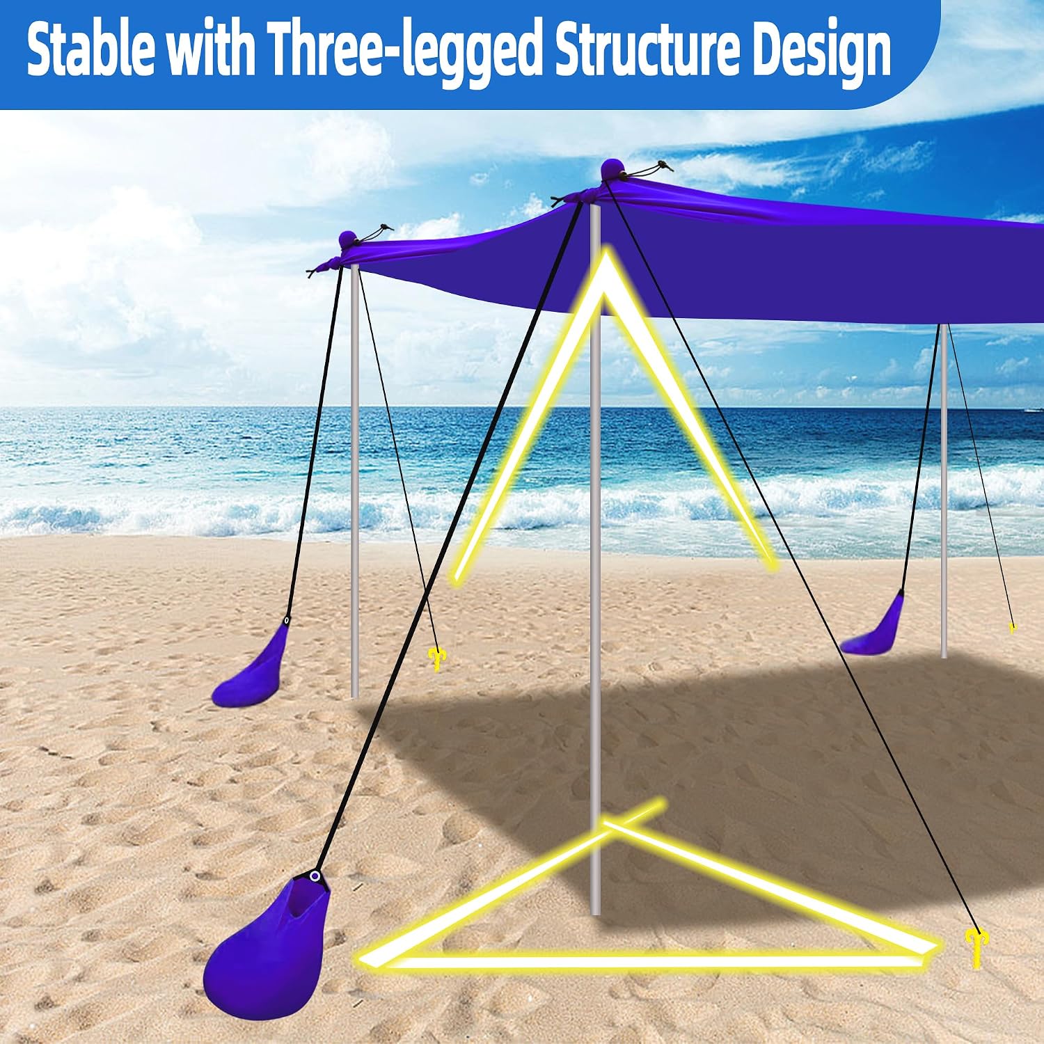 UMARDOO Family Beach Tent Canopy Sun Shade Portable 10×10FT