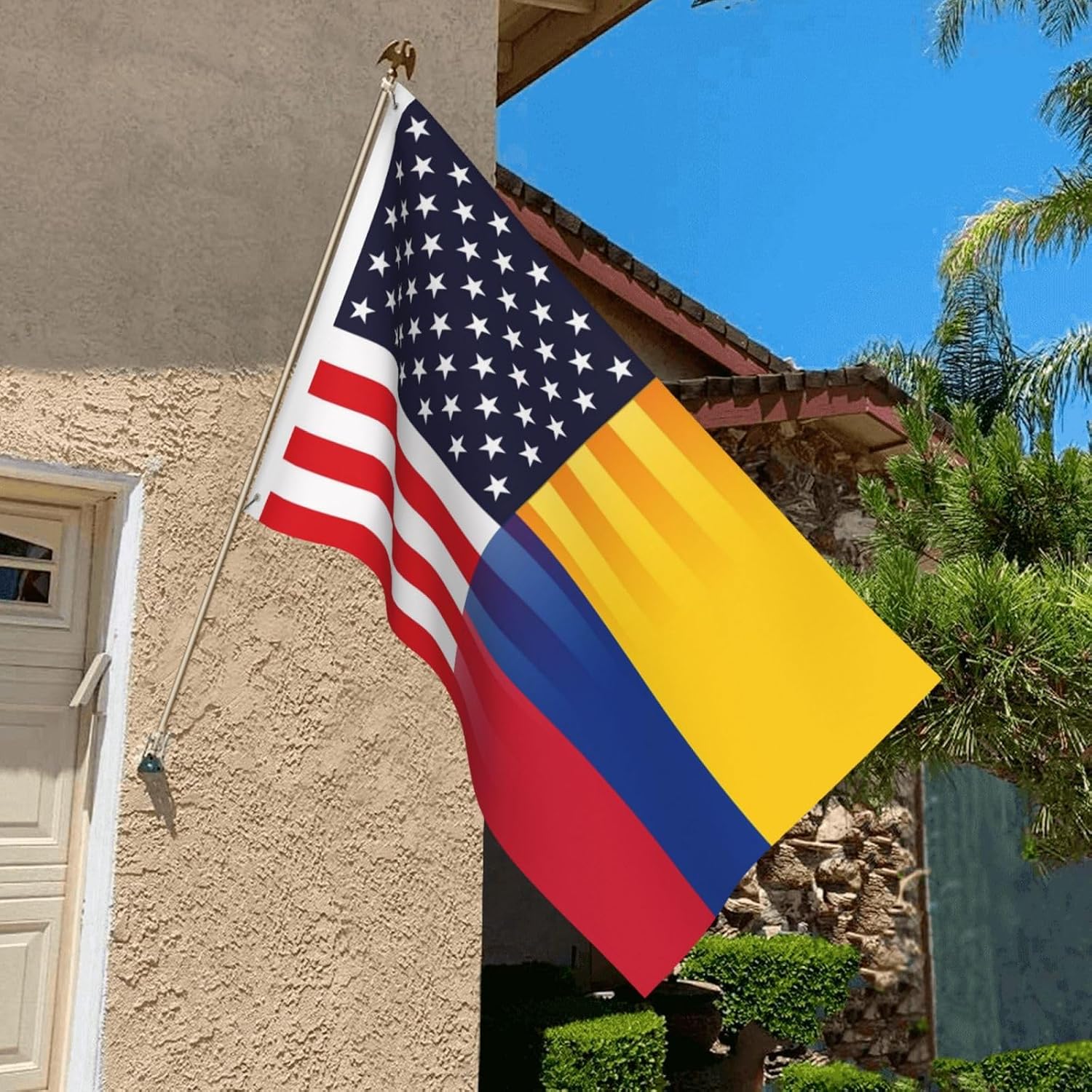 Nicaragua Nicaraguan And American Flag America USA 3x5 Ft Indoor Outdoor Decor Banner National Flags for Garden Yard Car Outside Decoration