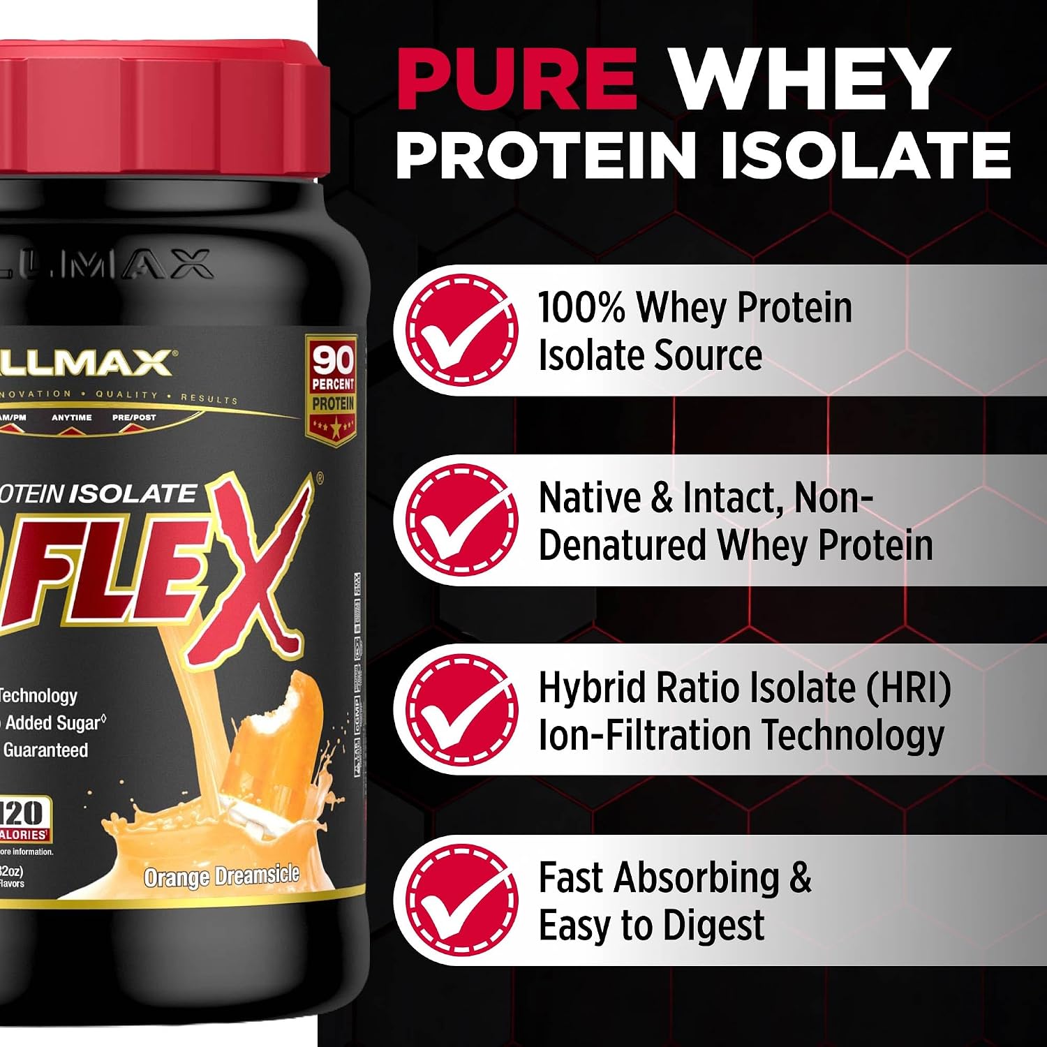 ALLMAX ISOFLEX Whey Protein Isolate, Chocolate Peanut Butter, 5 lb