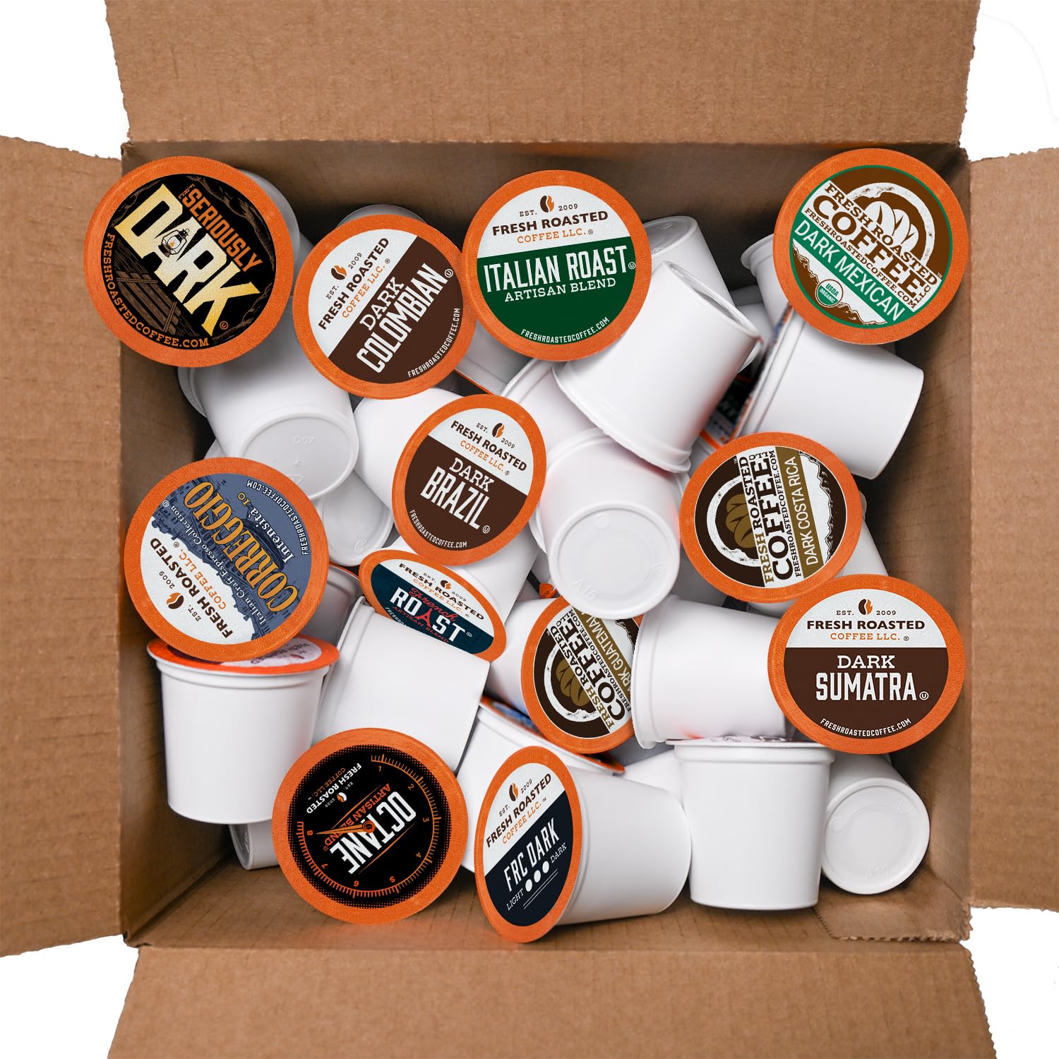 Fresh Roasted Coffee, Organic Colombian K-Cup Pods for Keurig Brewers, Medium Roast, USDA Organic, Kosher, 24 Count (Pack of 3)