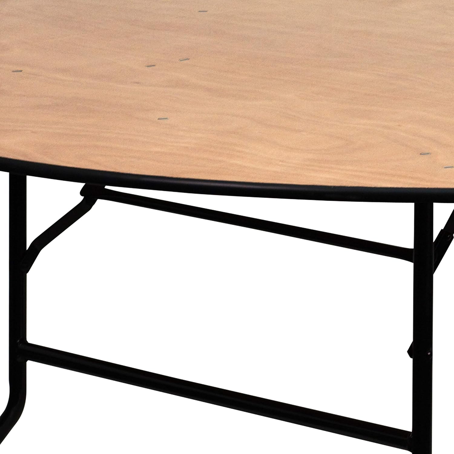 Flash Furniture Furman 6' Round All-Occasion Wood Folding Event Table, Foldable Round Portable Banquet Table with Wooden Top