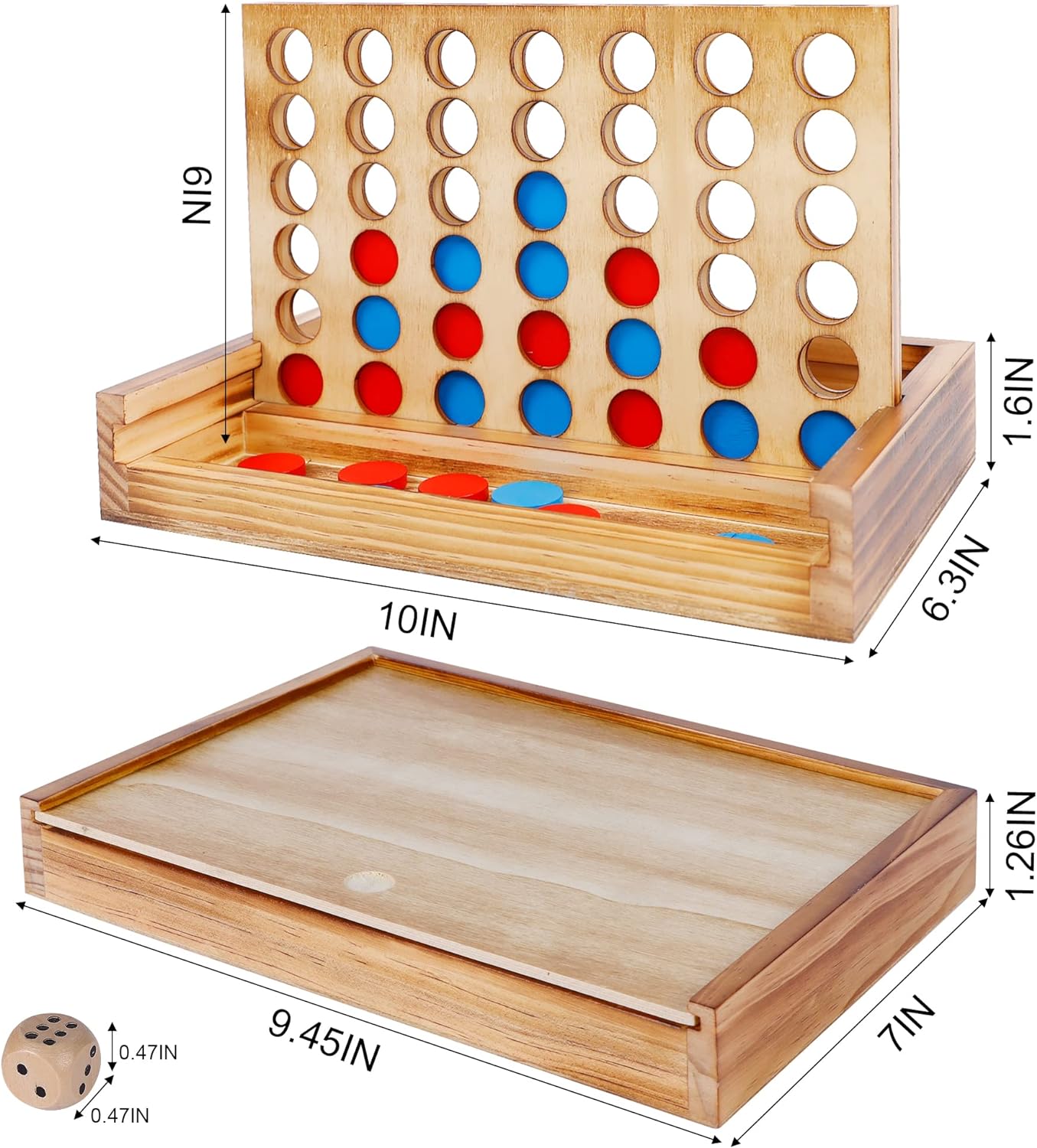 Glintoper Tic Tac Toe & 4 in a Row Tables Game Set