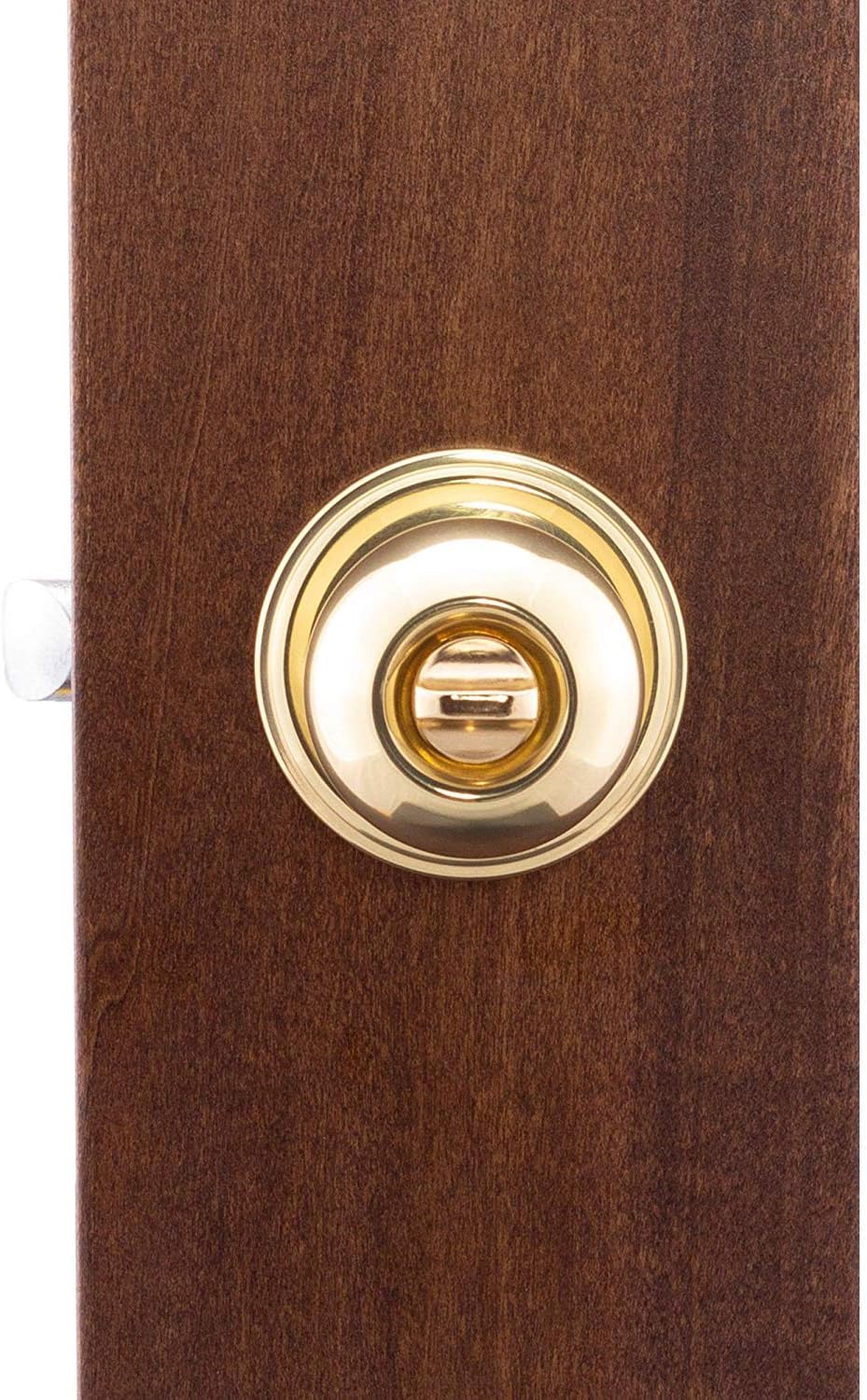 Copper Creek Privacy Interior Door Knob – ANSI Grade-3 Certified, Modern Heavy Duty Handle, Easy Install and Reversible for Bedroom, Bathroom & Closets – Satin Stainless (1 Pack)
