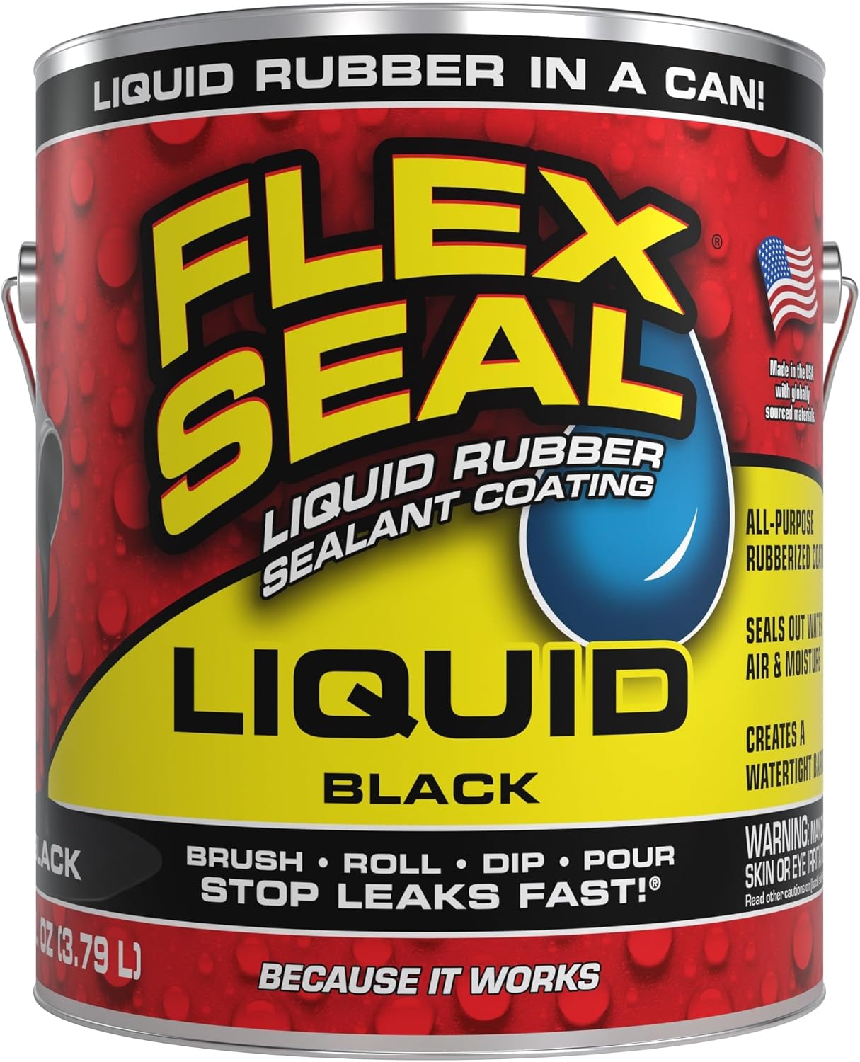 Flex Seal Liquid, Rubber Coating Sealant, Waterproof, Flexible, Breathable, and UV Resistant, Roof Repair, Basements, RV, Campers, Trailers, Marine
