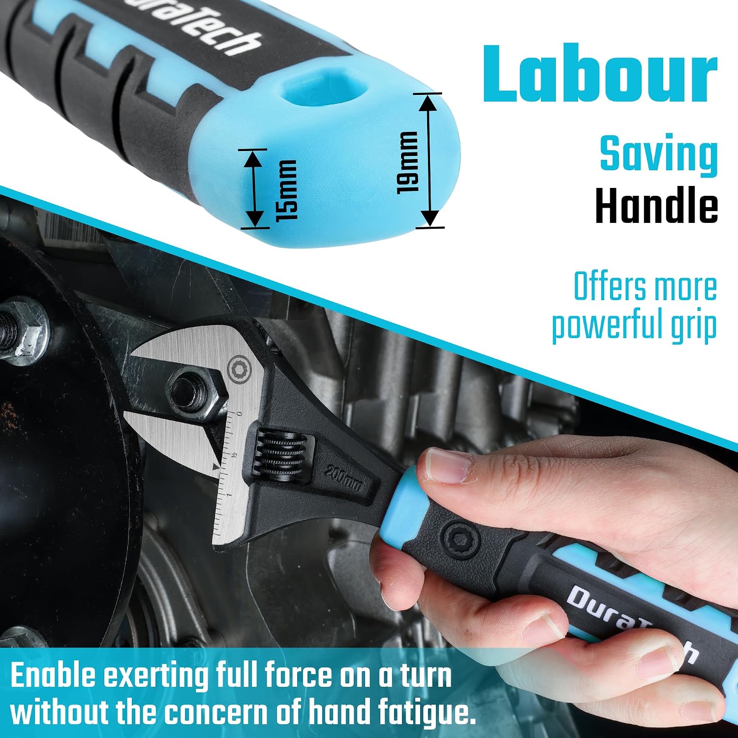 DURATECH 10-Inch Wide Jaw Adjustable Wrench
