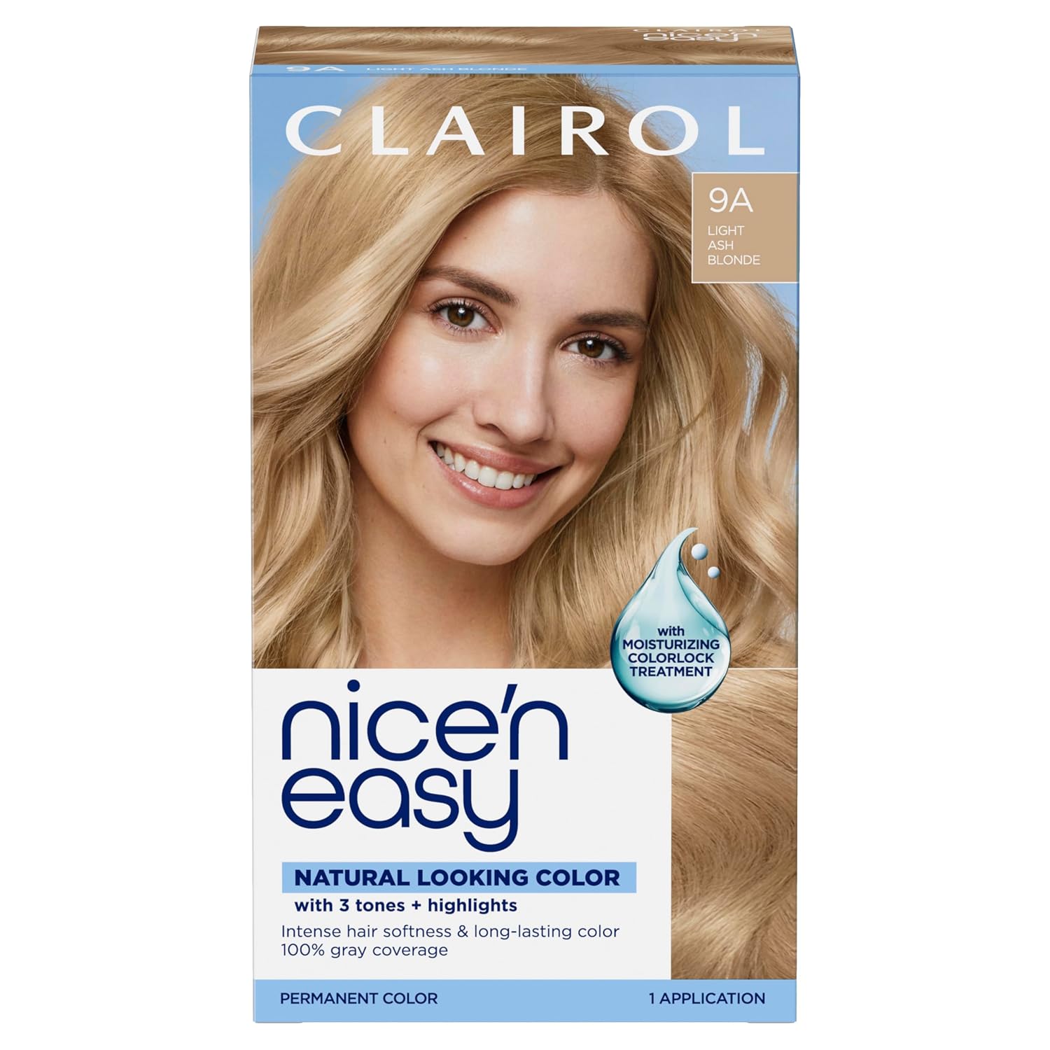 Clairol Nice'n Easy Permanent Hair Dye, 6A Light Ash Brown | Pack of 3