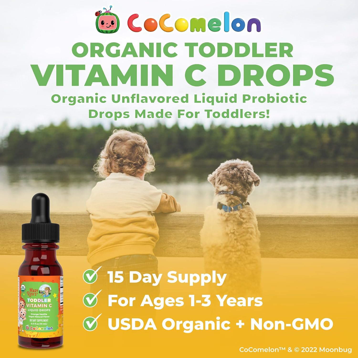 MARYRUTH'S Organic Vitamin C Supplement | Liquid Vitamin C Liquid Drops for Adults & Kids | Immune Support Supplement for Overall Health | Vegan