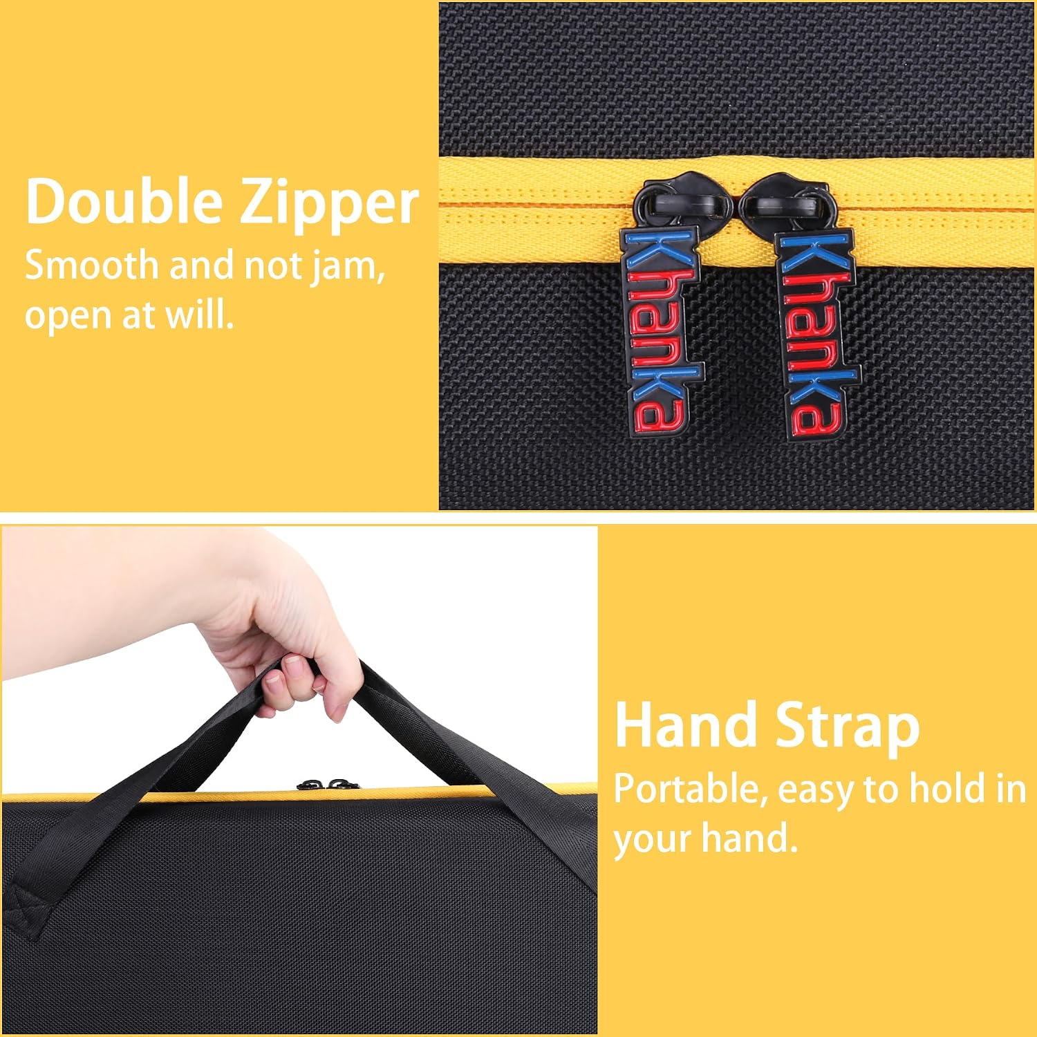 khanka Hard Storage Case for Dewalt DCF682N1/DCF680N2 Screwdriver | EVA Hard Shell, Mesh Pocket Accessory Storage, Workshop Tool Storage