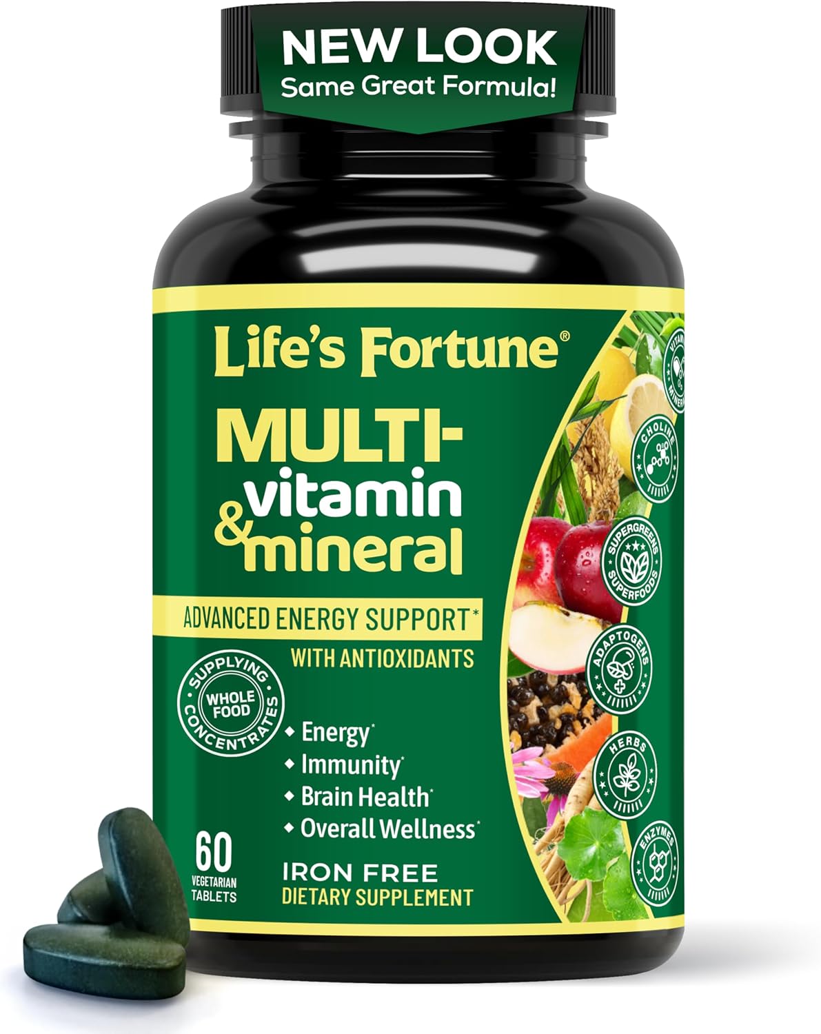 Life’s Fortune Liquid Multivitamin for Adults and Seniors – Fast Absorption Vitamins and Minerals with 90+ Nutrients for Energy and Immune Support – Easy to Digest, Sugar Free, Tropical Flavor, 32 oz