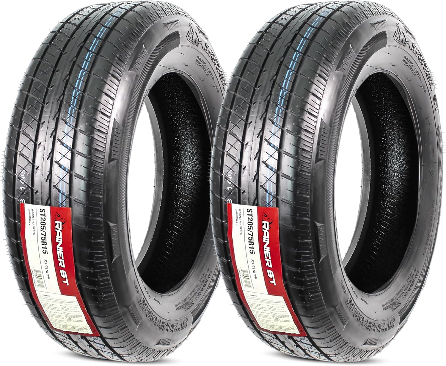 eCustomrim 2-Pack ST205/75R15 DEEP TREAD Radial Trailer Tire Load Range D