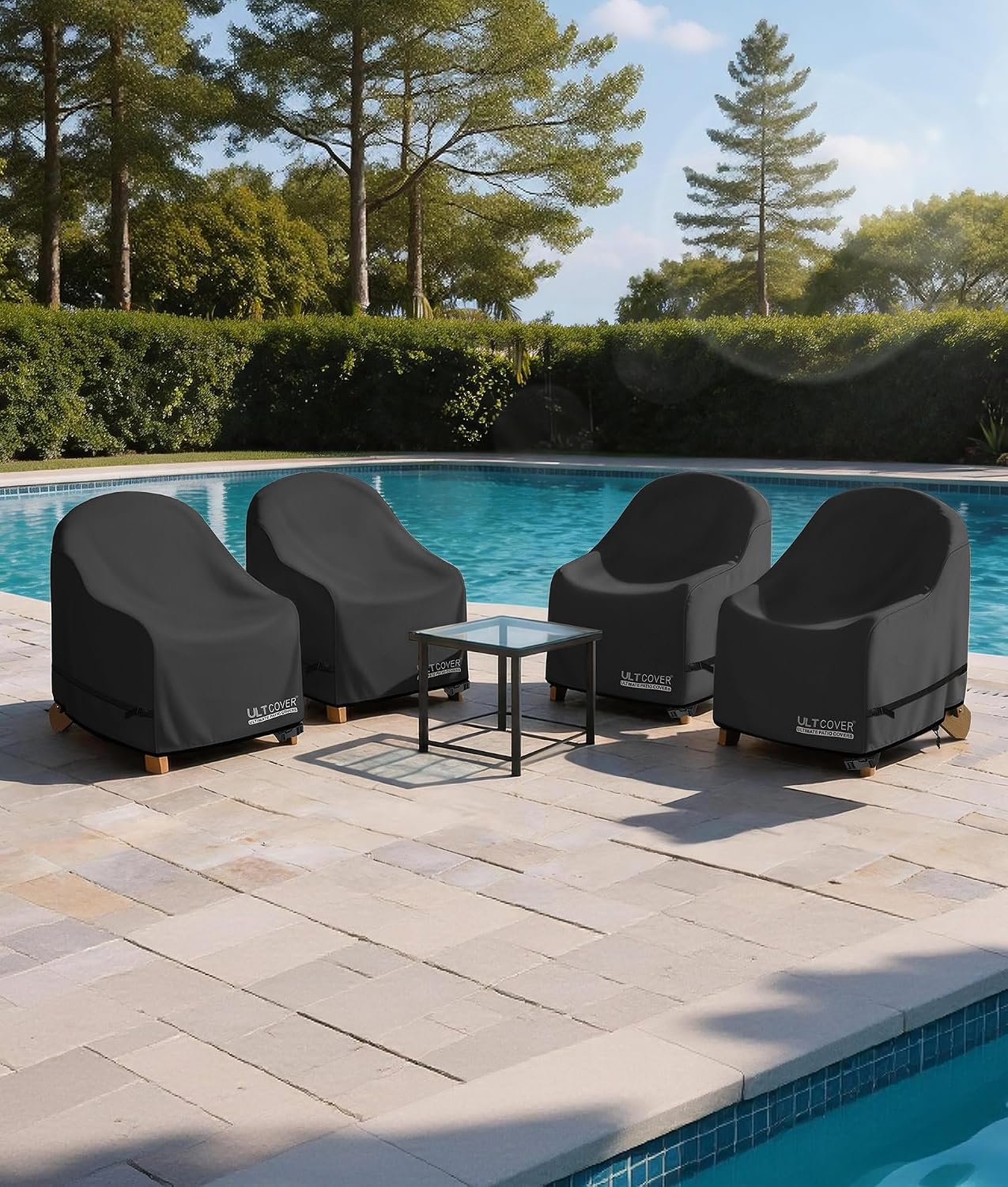 ULTCOVER Waterproof Patio Chair Cover, 35W x 38D x 34H in