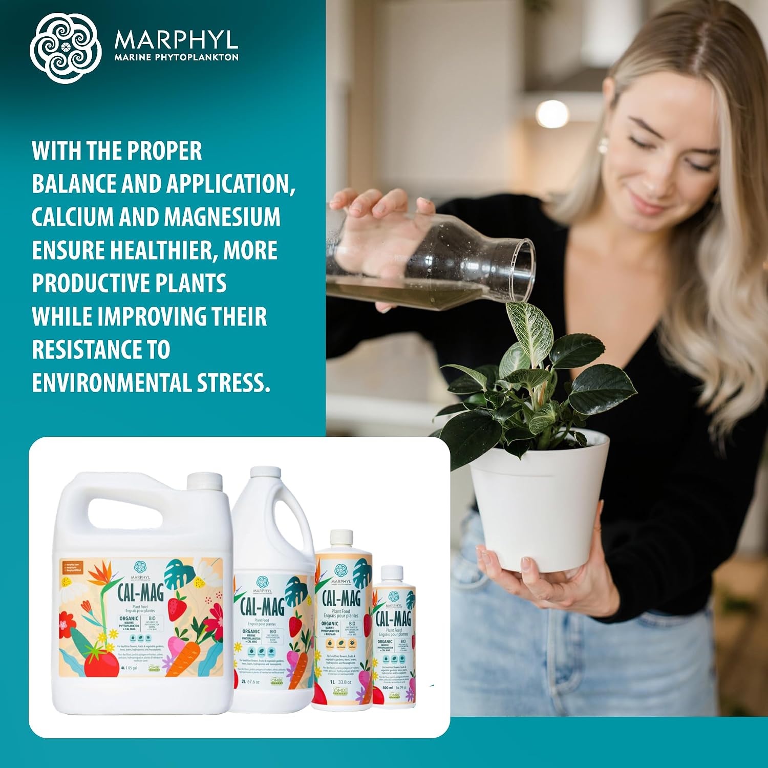 MARPHYL All-Purpose Plant Food – Organic Nutrient-Rich Fertilizer & Soil Enhancer for Indoor & Outdoor Flowers, Vegetables, Succulents, Bamboo & Hydroponics