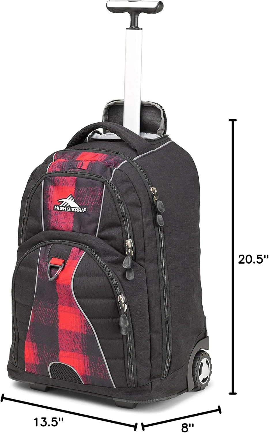 High Sierra Freewheel Wheeled Laptop Backpack, True Navy, 20.5 x 13.5 x 8-Inch