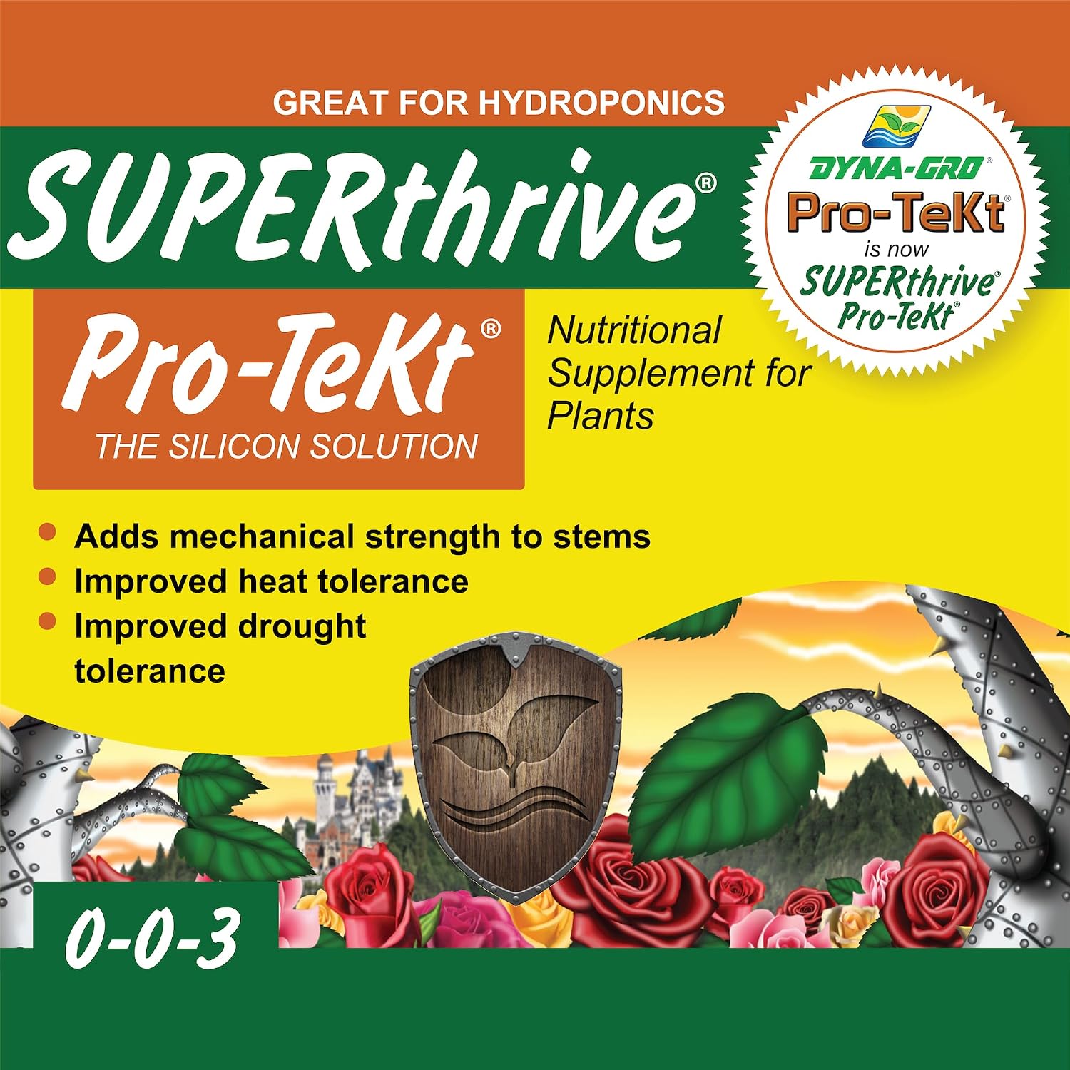 SUPERthrive® Pro-Tekt® 0-0-3 Silicon Supplement for Plants, 1 Quart