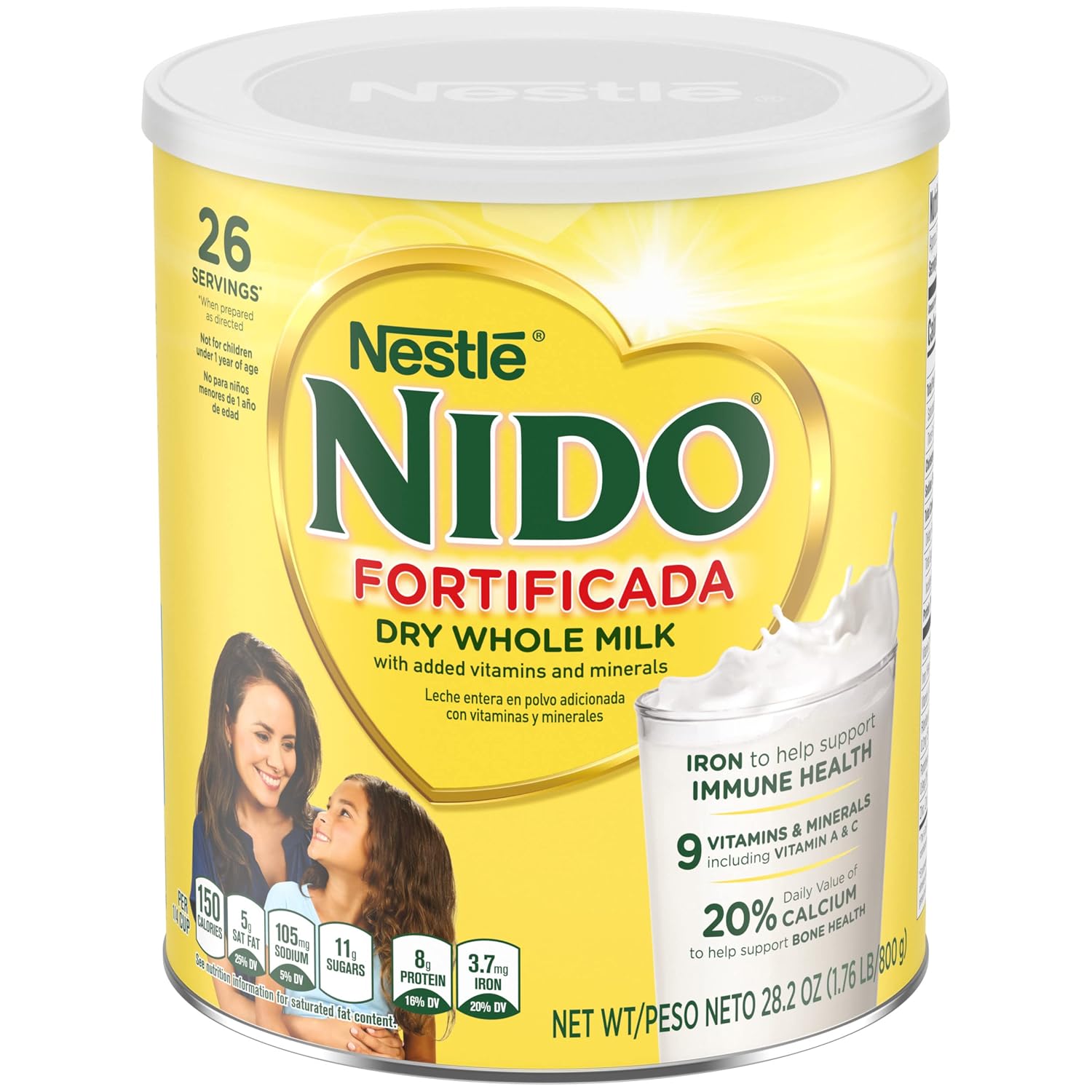 Nestle Nido Fortificada Whole Milk Powder, 28.1 Oz