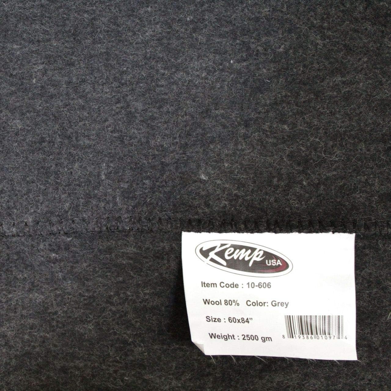 Kemp USA 80% Wool Multipurpose Blanket - Ideal for Camping Essentials, Disaster Relief, Military Use, Donations - Measures 60'' x 84''