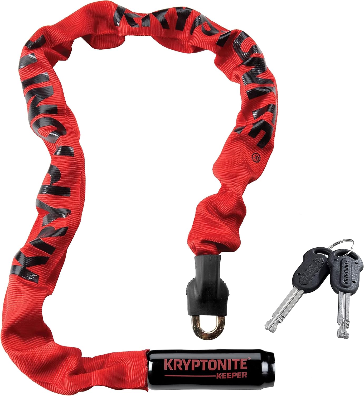 Kryptonite Keeper 785 Bike Chain Lock, 2.8 ft Heavy Duty Anti-Theft Lock | 7mm Manganese Steel Links, 85cm Length, Disc-Style Cylinder, Nylon Sleeve for Motorcycle, Scooter, Gate, Fence