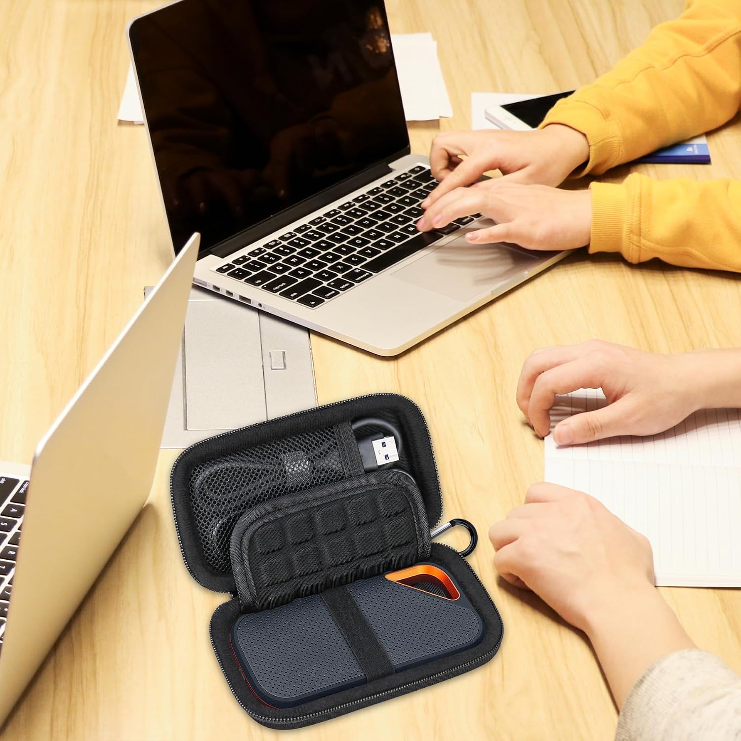 Lacdo Hard Carrying Case for SanDisk Extreme Pro/SanDisk Extreme Portable External SSD 500GB 1TB 2TB 4TB 8TB USB-C Solid State Drive EVA Shockproof