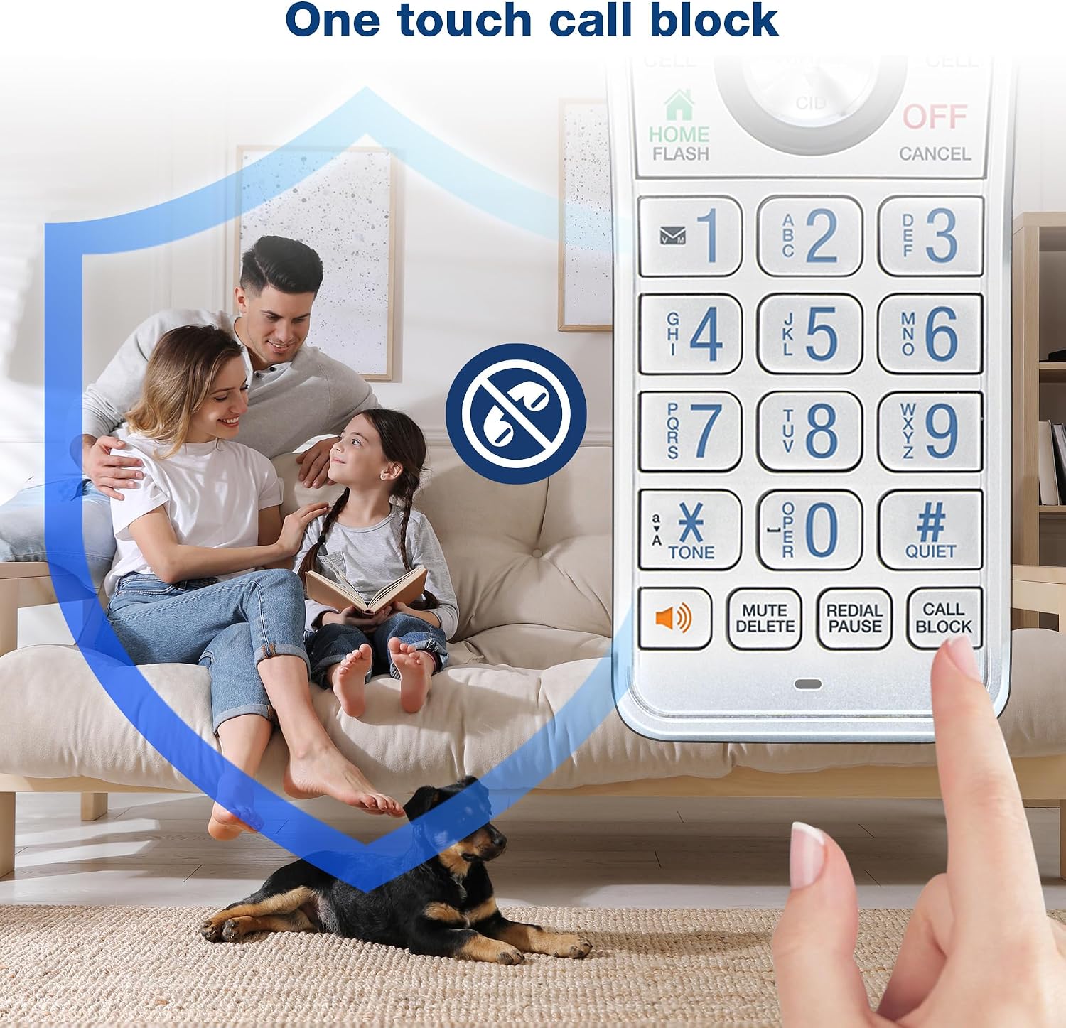 VTech IS8151-5 Super Long Range 5 Handset DECT 6.0 Cordless Phone for Home with Answering Machine, 2300 ft Range, Call Blocking, Bluetooth