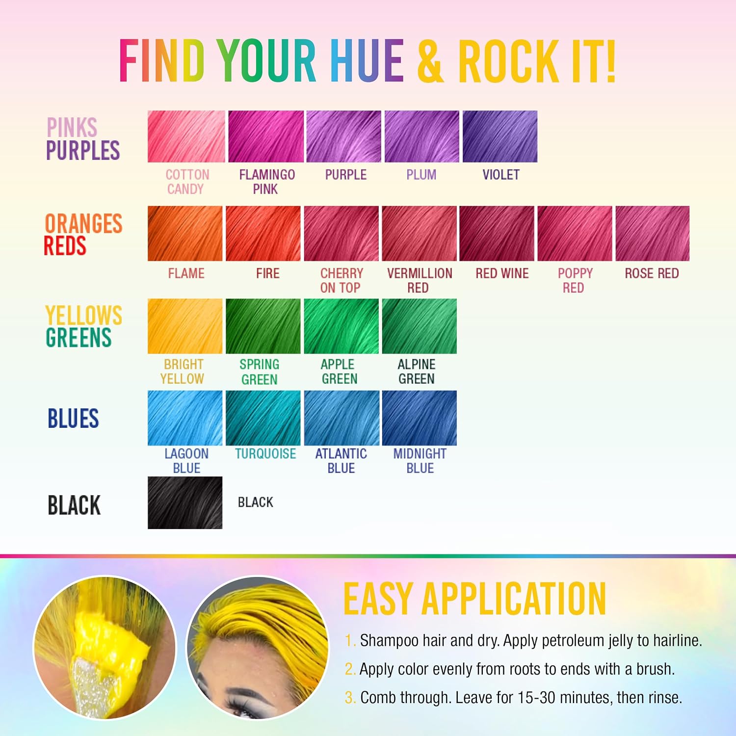 Punky Colour Flamingo Pink Semi Permanent Hair Color – Vibrant Pink Hair Dye, Vegan & Cruelty-Free Conditioning Formula, Lasts Up to 35 Washes, 3.5 fl oz