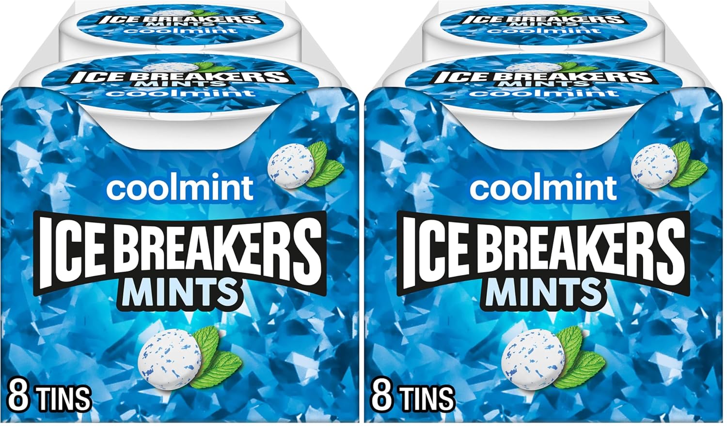 ICE BREAKERS Coolmint Sugar Free Mints Tins, 1.5 oz (8 Count)