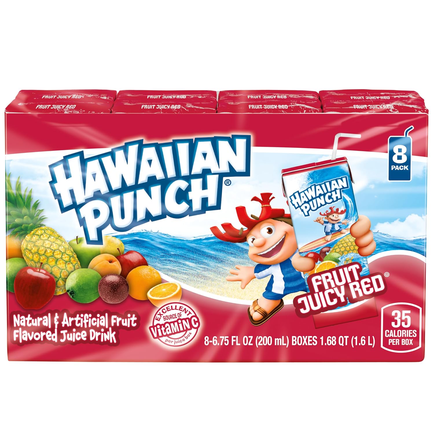 Hawaiian Punch Polar Blast Fruit Juice Drink, 10 Fl Oz Bottles, 24 Count (4 Packs Of 6), Ready-to-drink, On-the-go, Caffeine-free, Carbonation-free, Gluten-free, Excellent Source Of Vitamin C