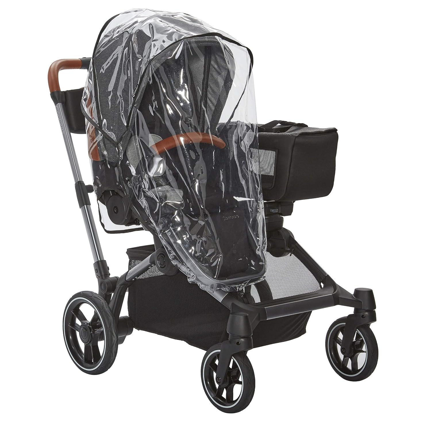 Contours Baby Clear Stroller Rain Cover, Travel Waterproof Weather Shield, Windproof, Protects from Dust and Snow, Baby Stroller Accessory