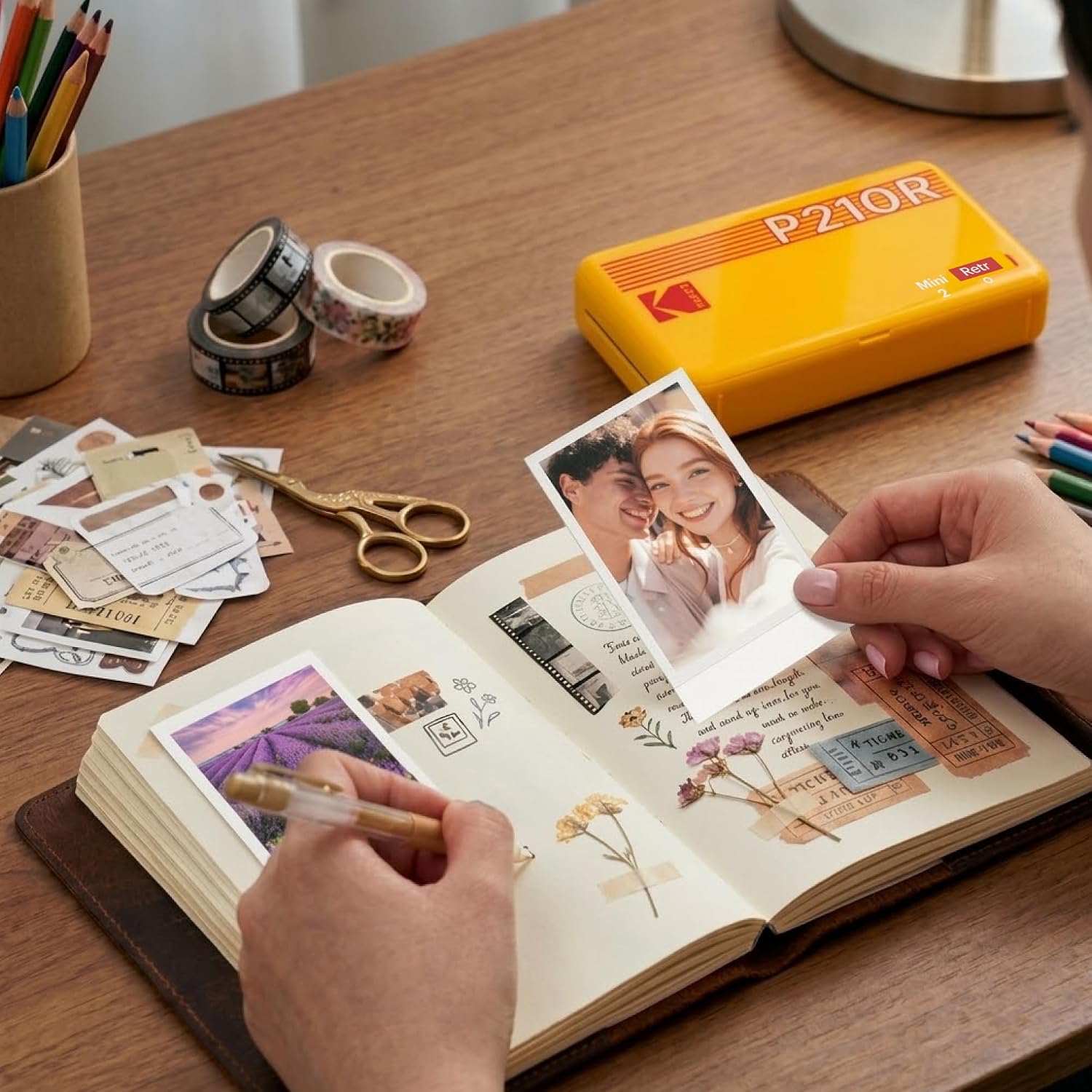 KODAK Mini 2 Retro 2x3 Portable Photo Printer, 4PASS, 38 Sheets, White