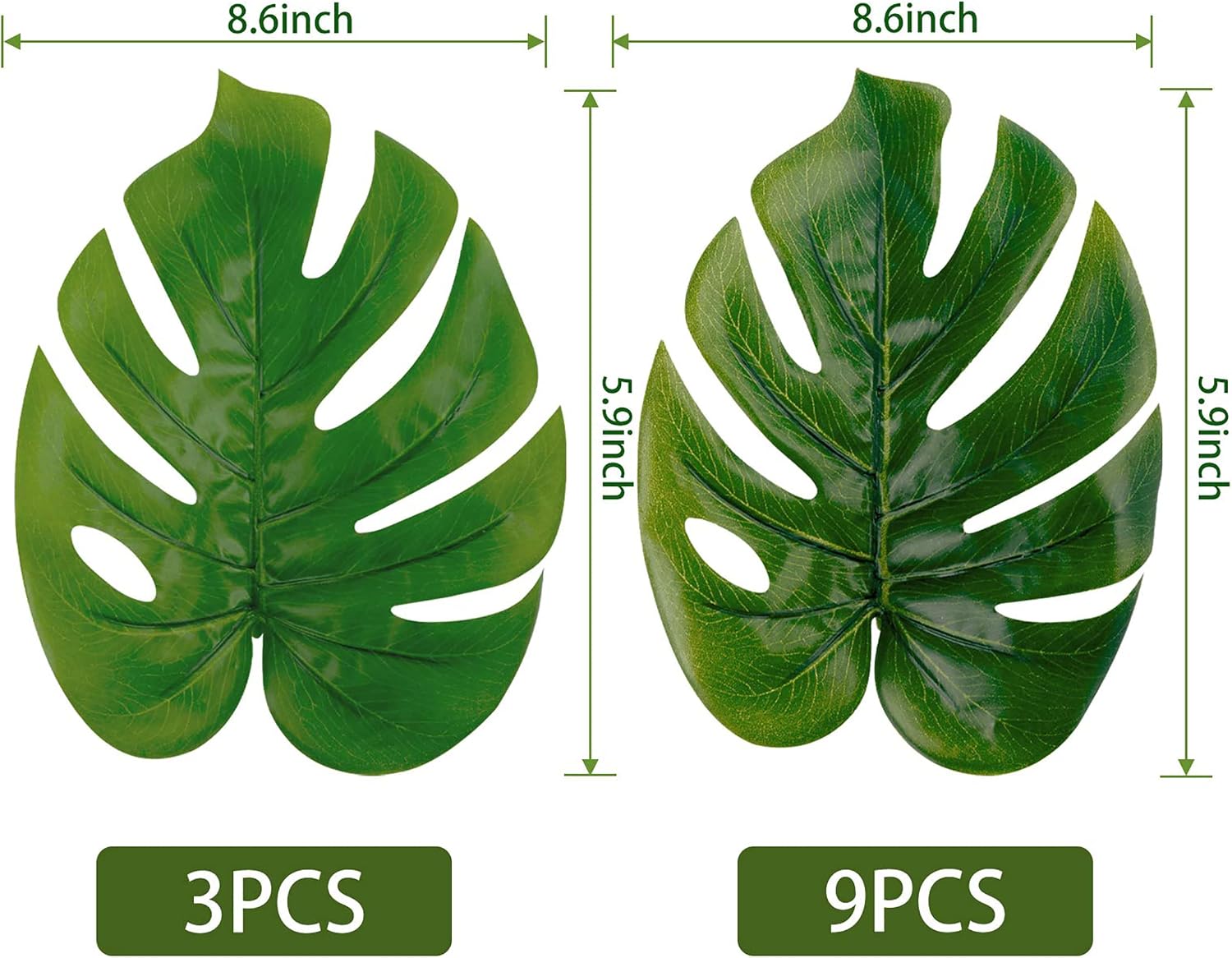 Toopify 19" Artificial Monstera Plant, Fake Plants for Indoor Outdoor Decor