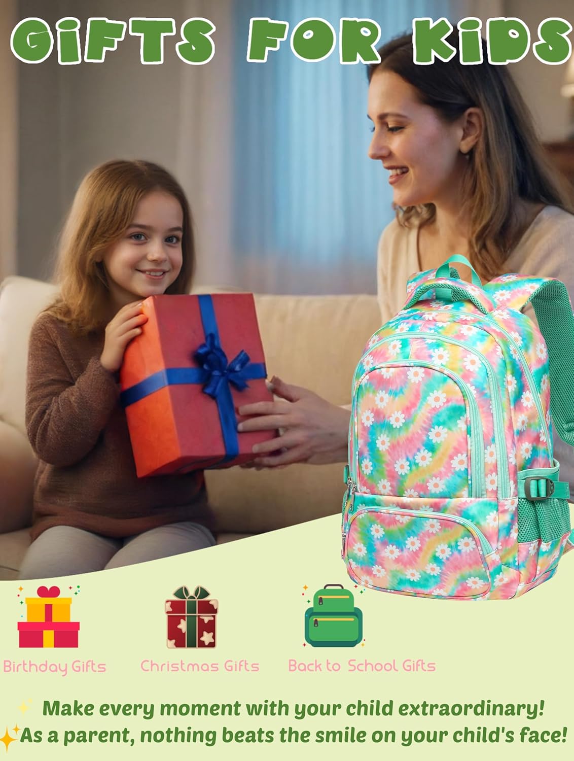 BLUEFAIRY Kids Backpack for Boys Elementary Book Bags Primary Middle School Bookbags for Childs Water Resistant Back to School Gifts Son Mochila
