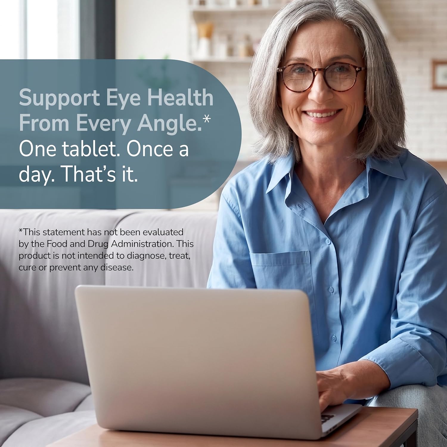 21st Century Healthy Eyes with Lutein Vision Support Tablets, 60 Count | Eye Vitamin with Lutein Plus Antioxidants A, Compare VS. Ocuvite® with Lutein, C, E, Zinc, Vision & Eye Health Support