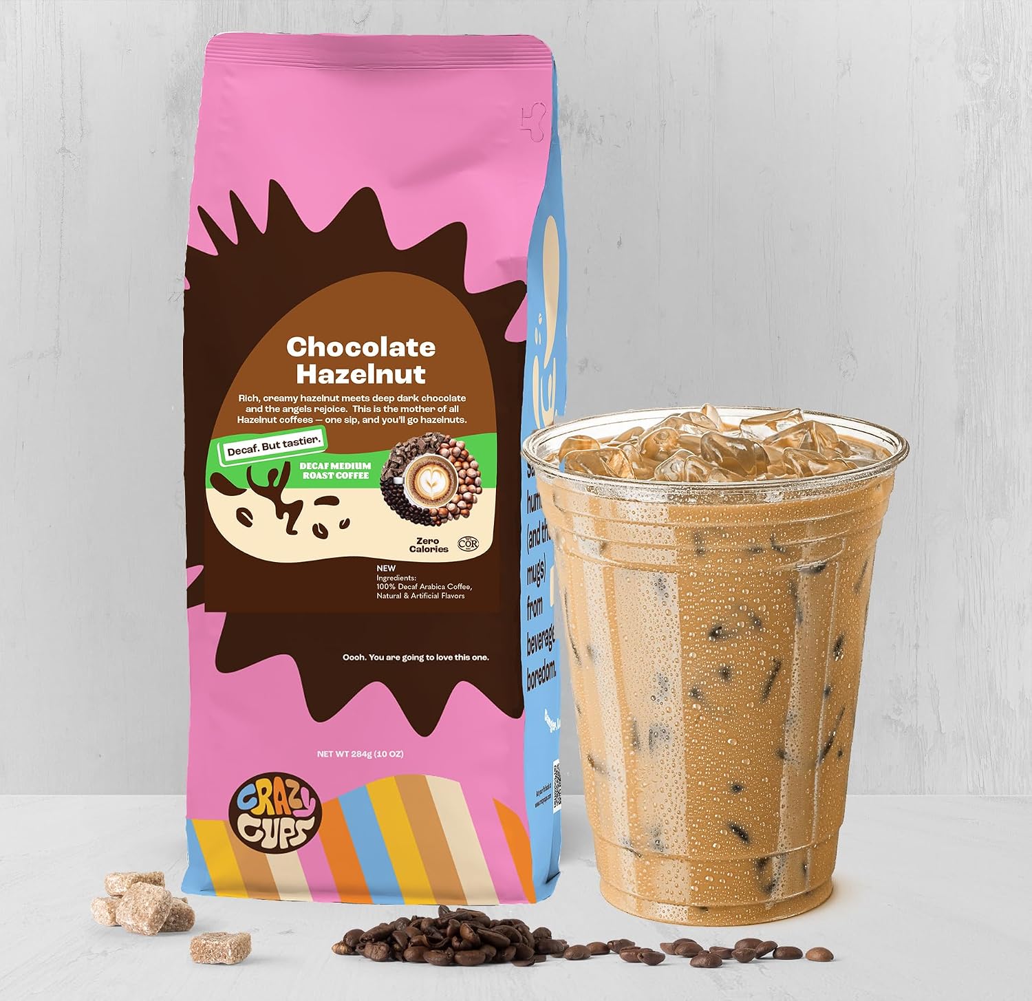 Crazy Cups Flavored Ground Coffee, Cinnamon French Toast, in 10 oz Bag, For Brewing Flavored Hot or Iced Coffee