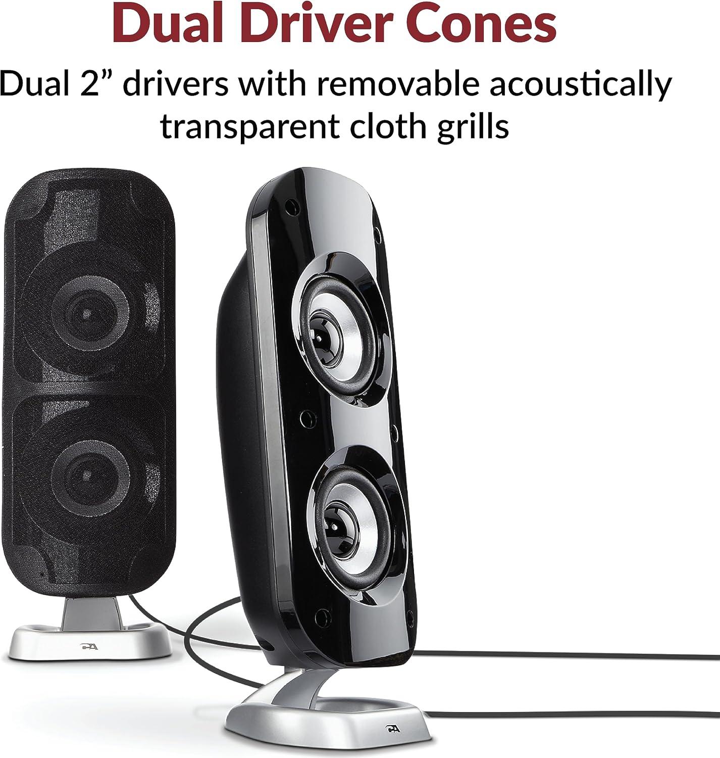 Cyber Acoustics CA-3610 2.1 Multimedia Speaker System with Subwoofer, Perfect Computer Speakers for PC or Mac, Great for Music, Movies, and Gaming