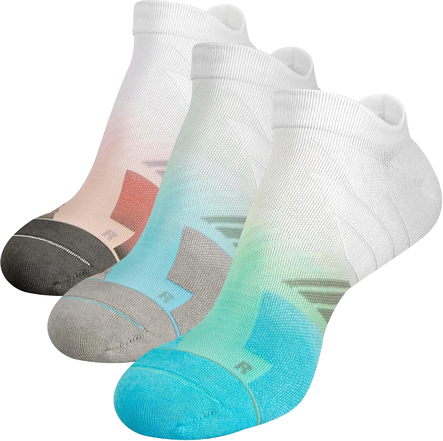 Hylaea Unisex Coolmax No Show Athletic Running Socks, Cushioned No Blisters