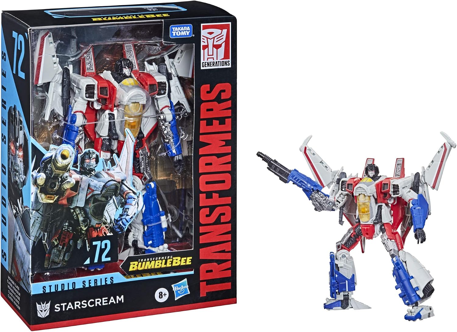 Transformers Toys Studio Series 72 Voyager Class Bumblebee Starscream Action Figure - Ages 8 and Up, 6.5-inch