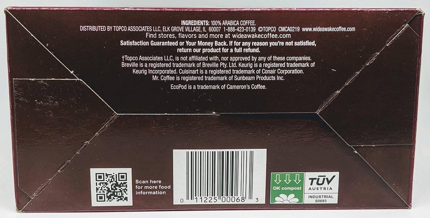 Wide Awake Coffee Single Serve Coffee Pods (32 Count, Breakfast Blend)