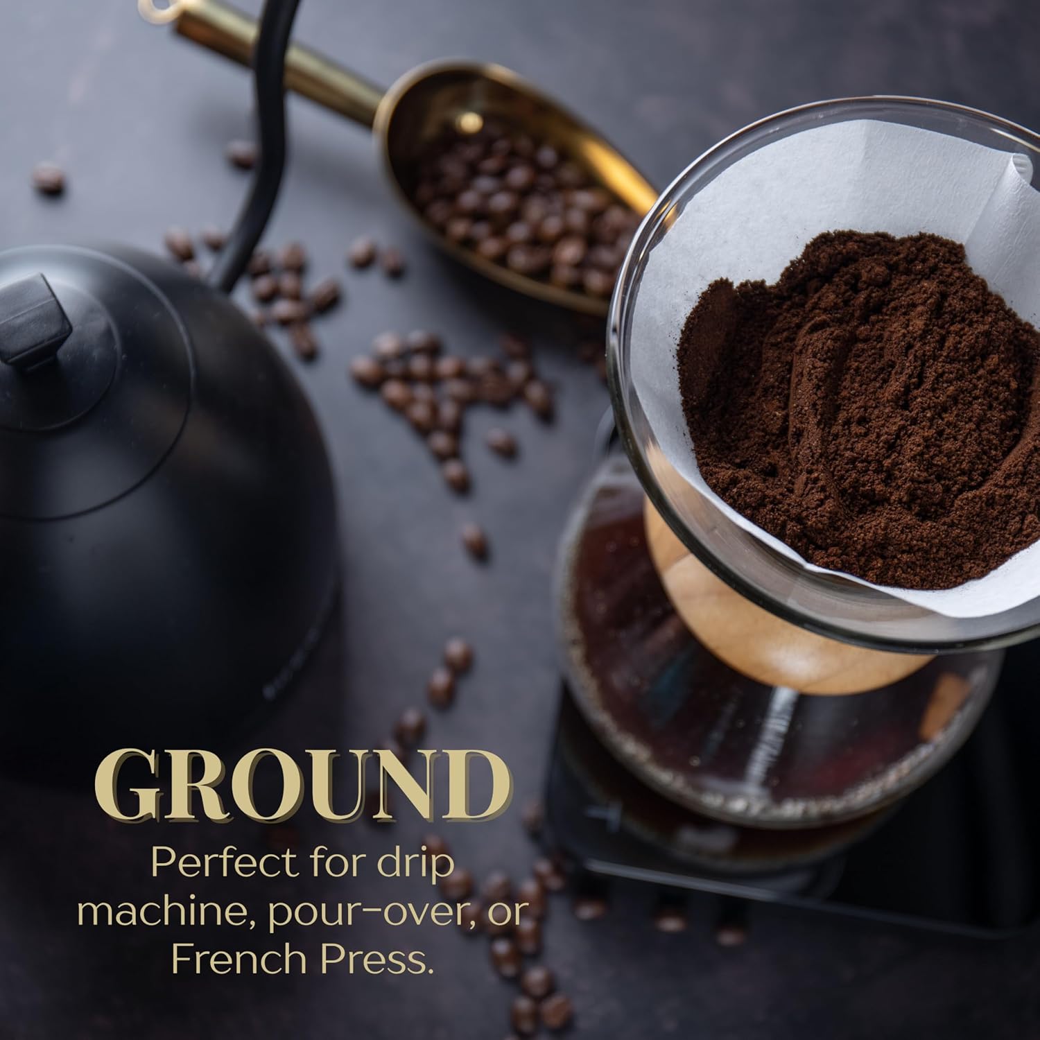 ROYAL KONA COFFEE - Medium Roast Ground Coffee, Vanilla Macadamia Flavor, 8 Ounce