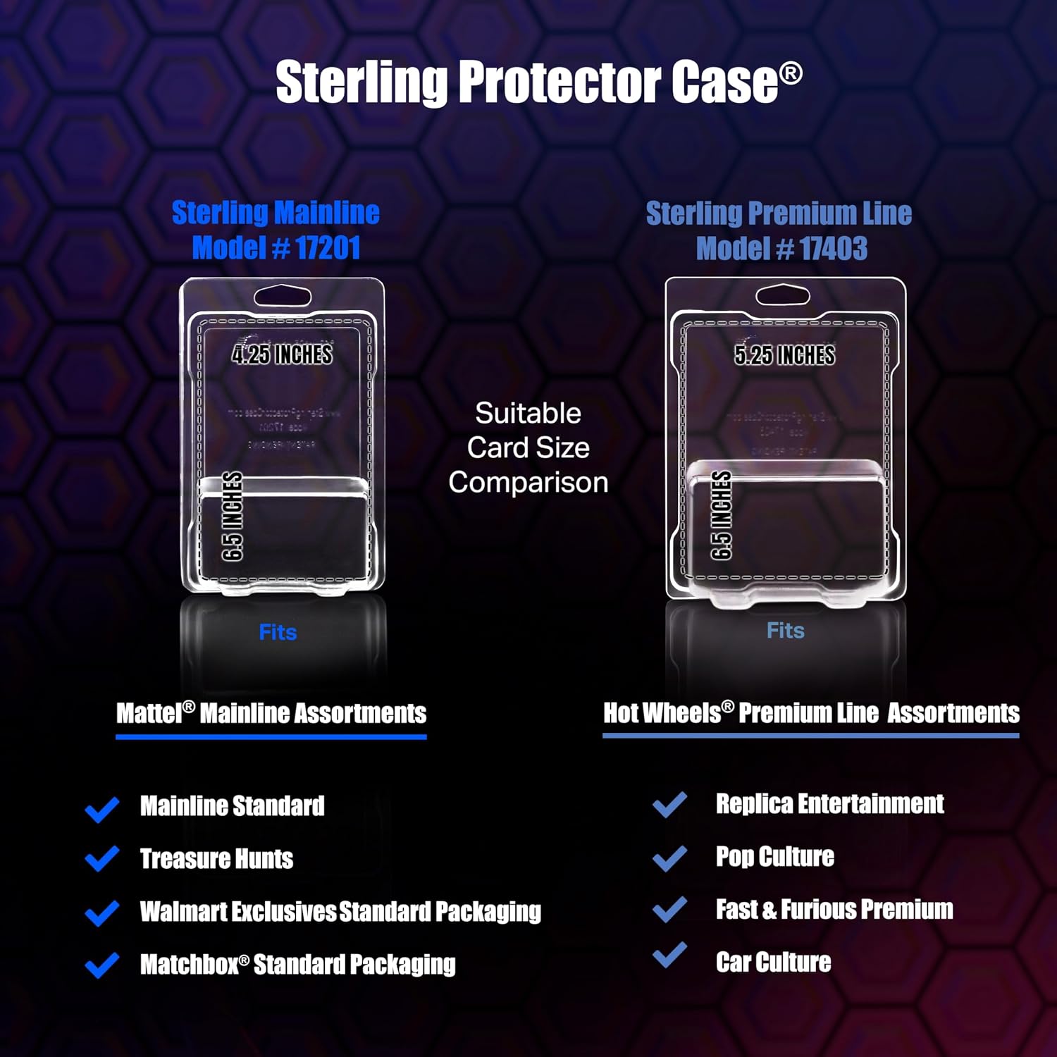 Sterling Protector Case Mainline 12 Pack Model 17201 for Card Size 6.5x4.25