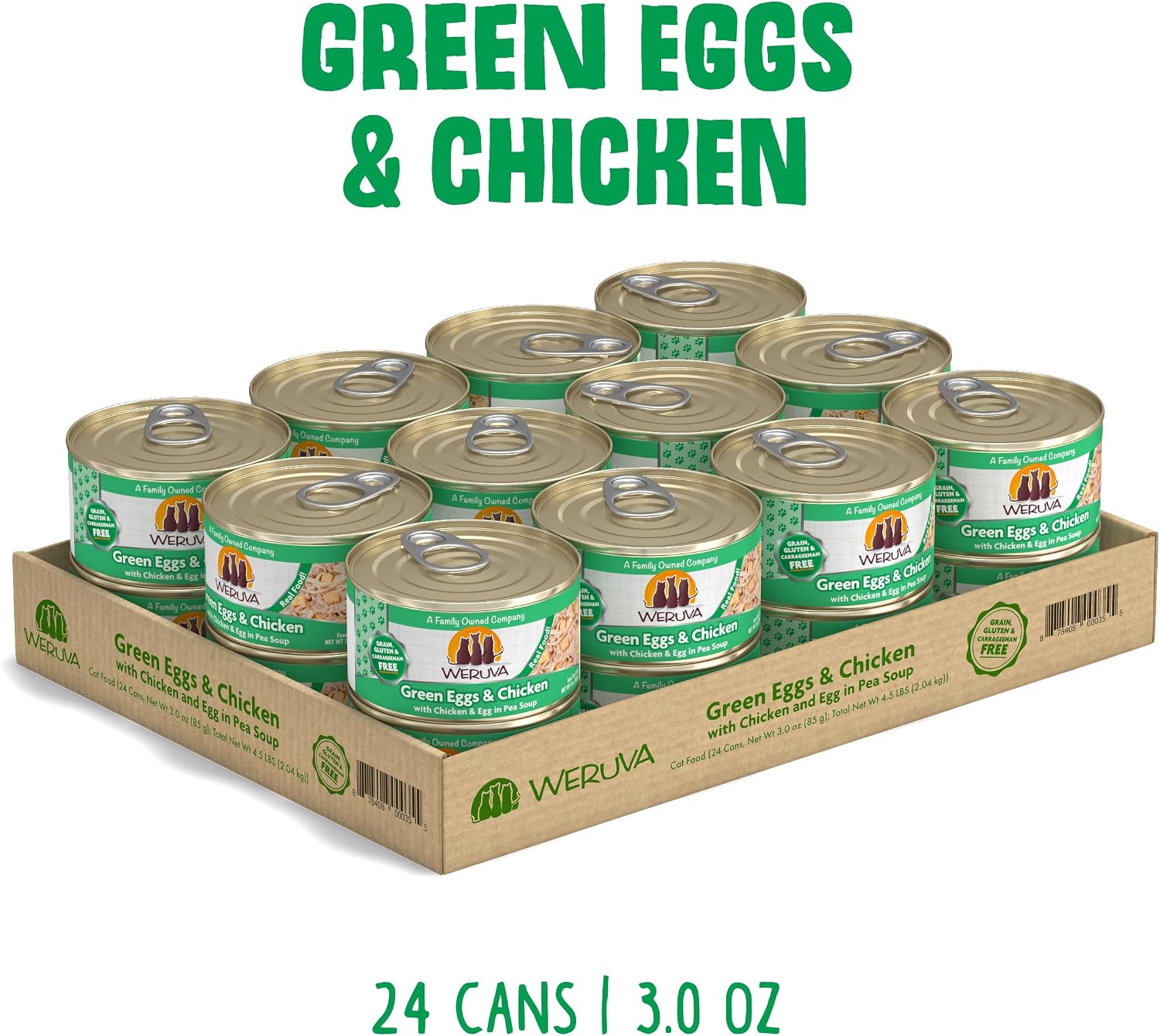 Weruva Classic Cat Food, Paw Lickin’ Chicken with Chicken Breast in Gravy, 3oz Can (Pack of 24)