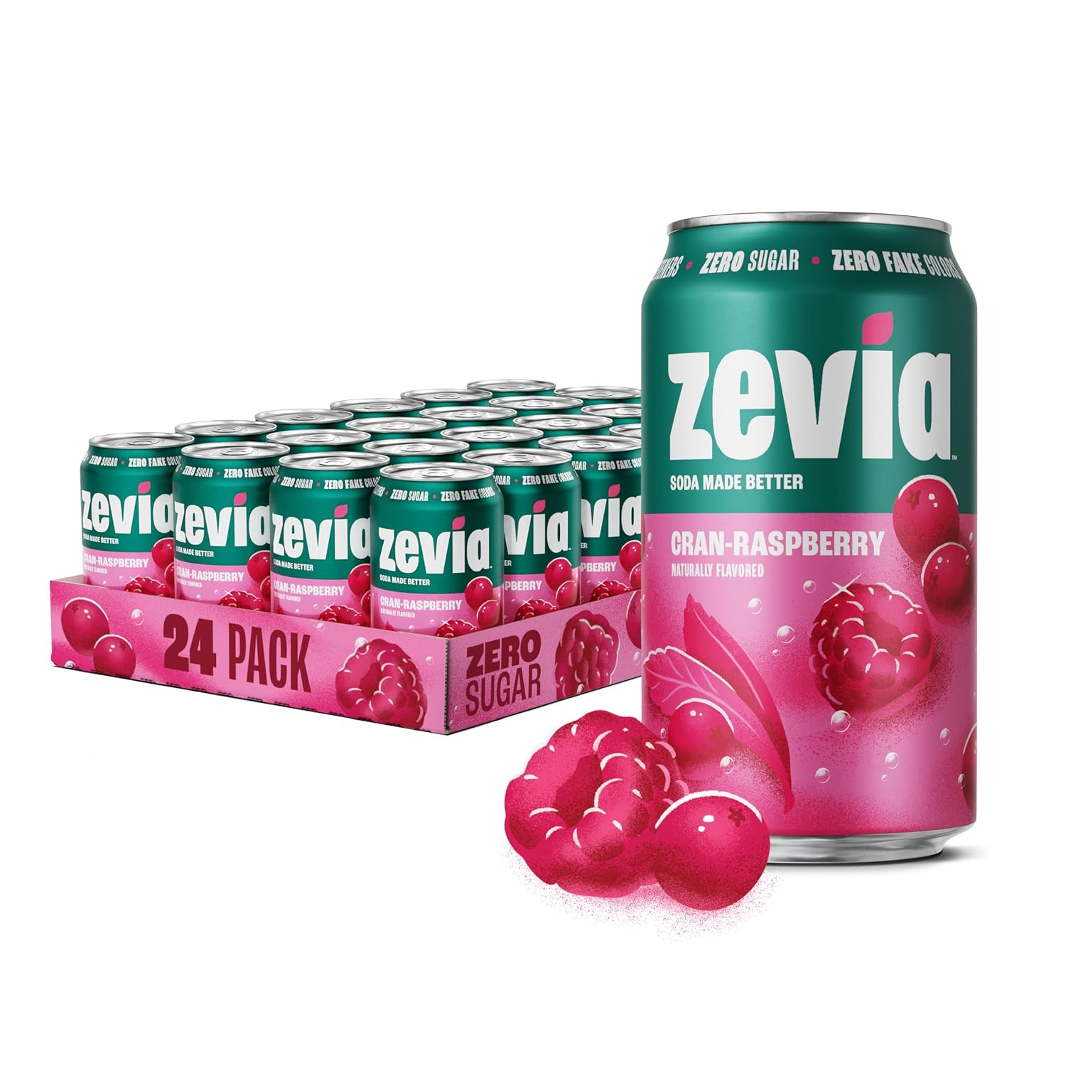 Zevia Zero Sugar Soda, Orange Creamsicle, 12 oz Cans (24-Pack) – Caffeine Free, Naturally Sweetened, No Calorie Soda - Non-GMO Project Verified, Gluten-Free, Vegan