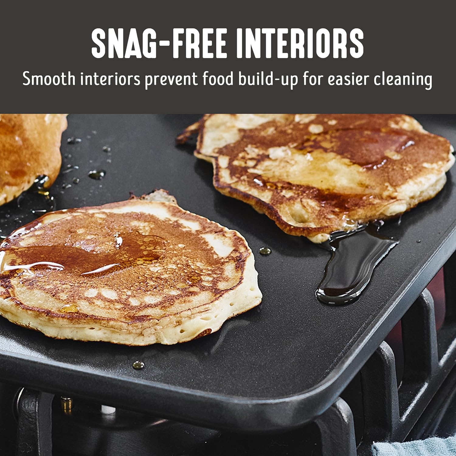 GreenLife Soft Grip Diamond Healthy Ceramic Nonstick 11" Griddle Pan, PFAS-Free, Dishwasher Safe, Black